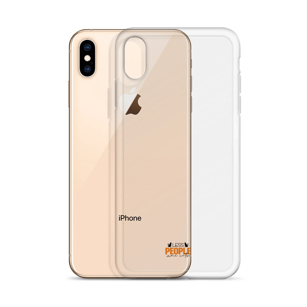 LESS PEOPLE MORE CATS - Clear Case for iPhone®