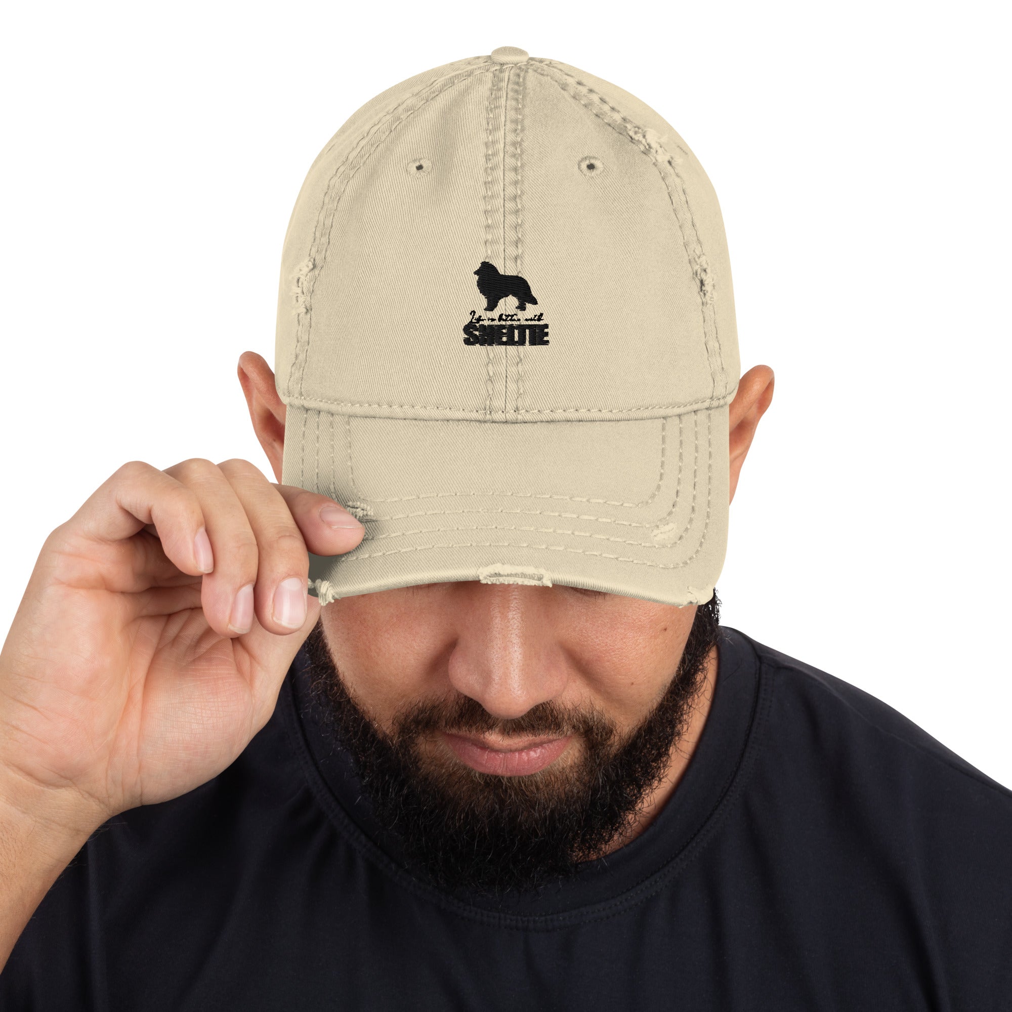 LIFE IS BETTER WITH SHELTIE - Distressed Dad Hat