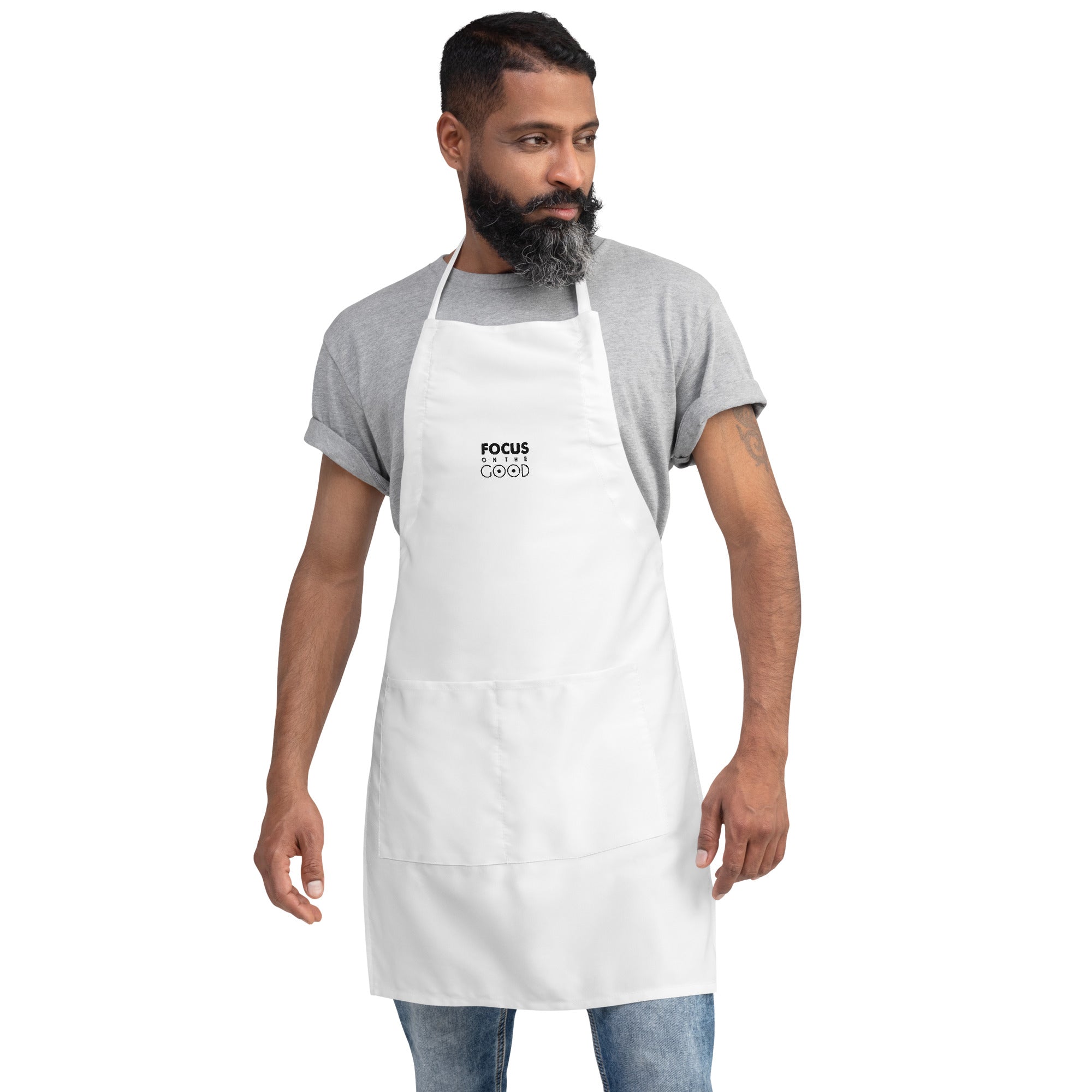 FOCUS ON THE GOOD - Embroidered Apron