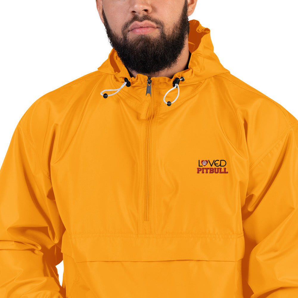 LOVED PITBULL - Embroidered Champion Packable Jacket