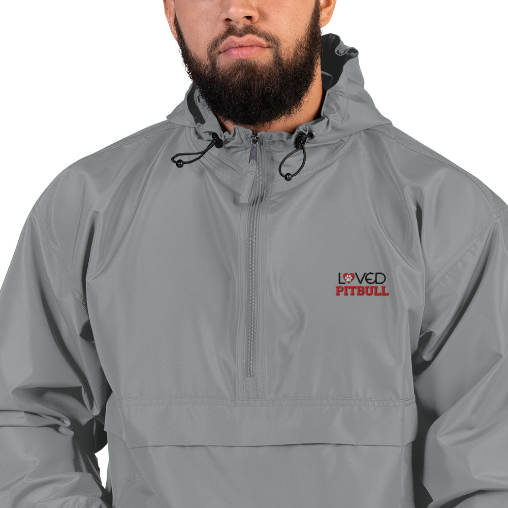 LOVED PITBULL - Embroidered Champion Packable Jacket