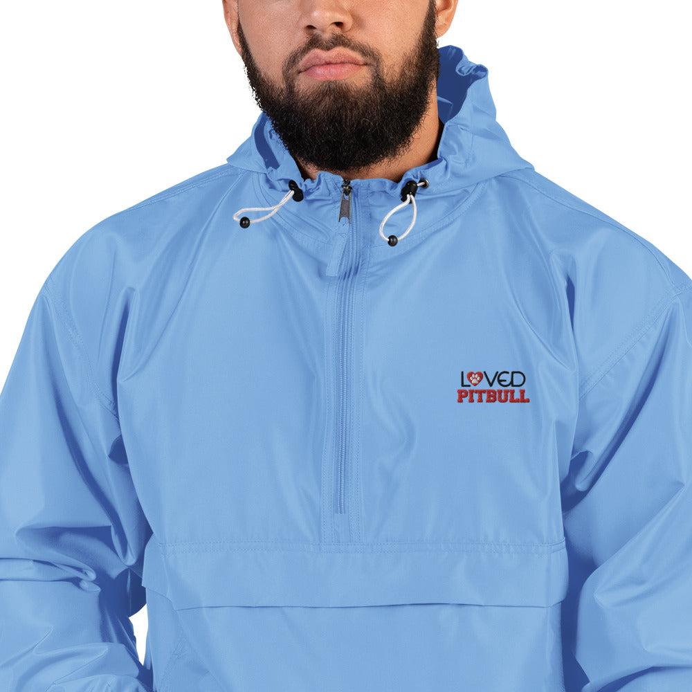 LOVED PITBULL - Embroidered Champion Packable Jacket