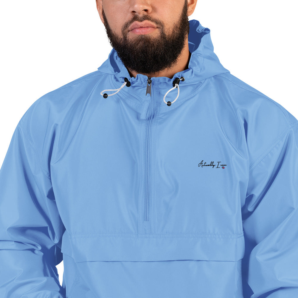 ACTUALLY I CAN - Embroidered Champion Packable Jacket