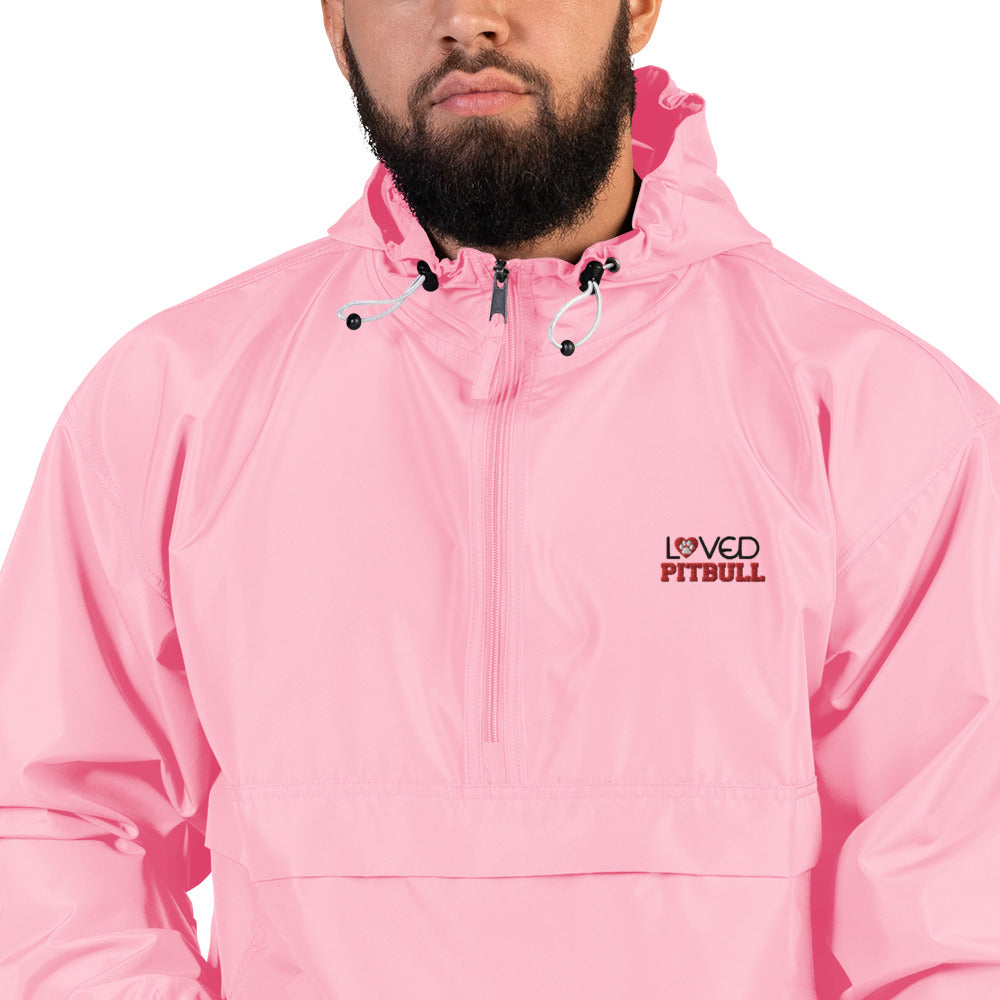 LOVED PITBULL - Embroidered Champion Packable Jacket