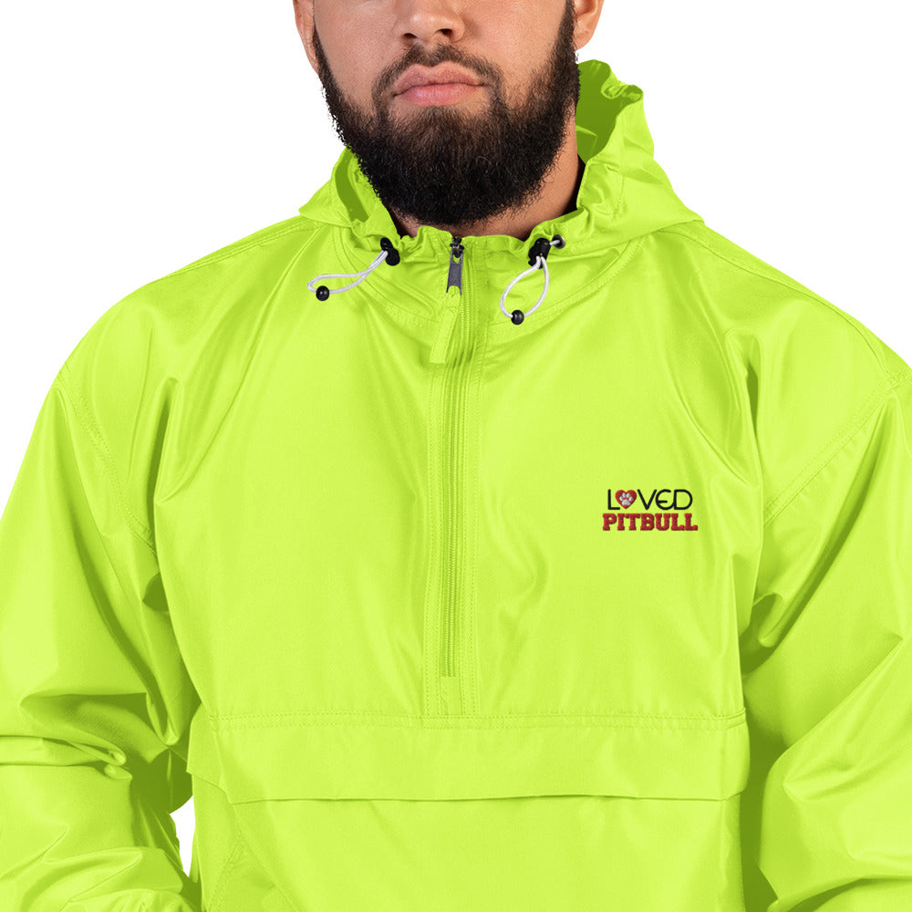 LOVED PITBULL - Embroidered Champion Packable Jacket