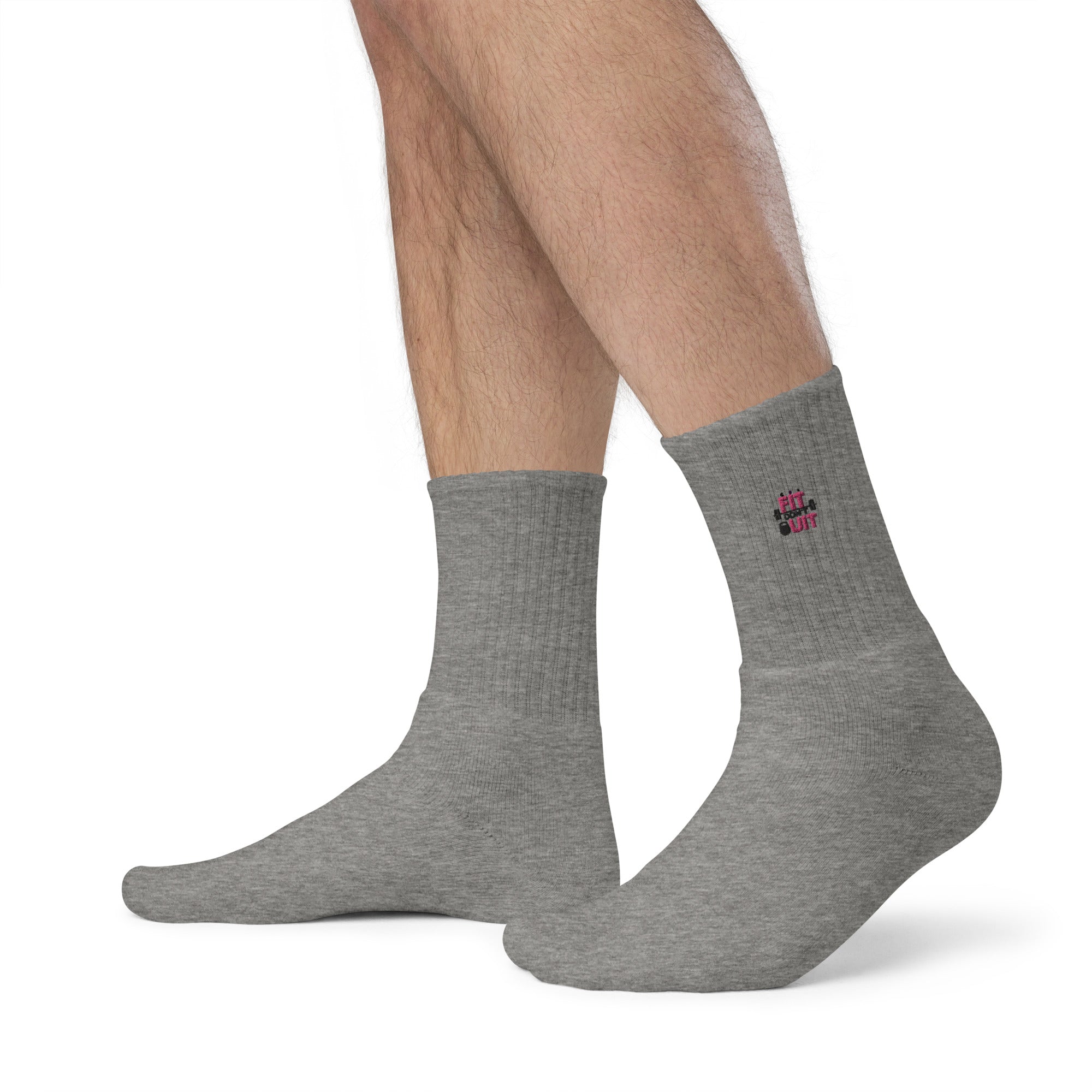 GET FIT DON'T QUIT - Embroidered socks