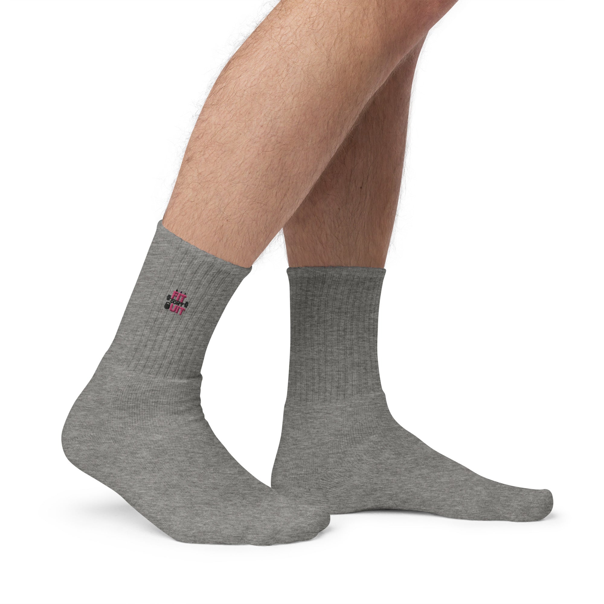 GET FIT DON'T QUIT - Embroidered socks