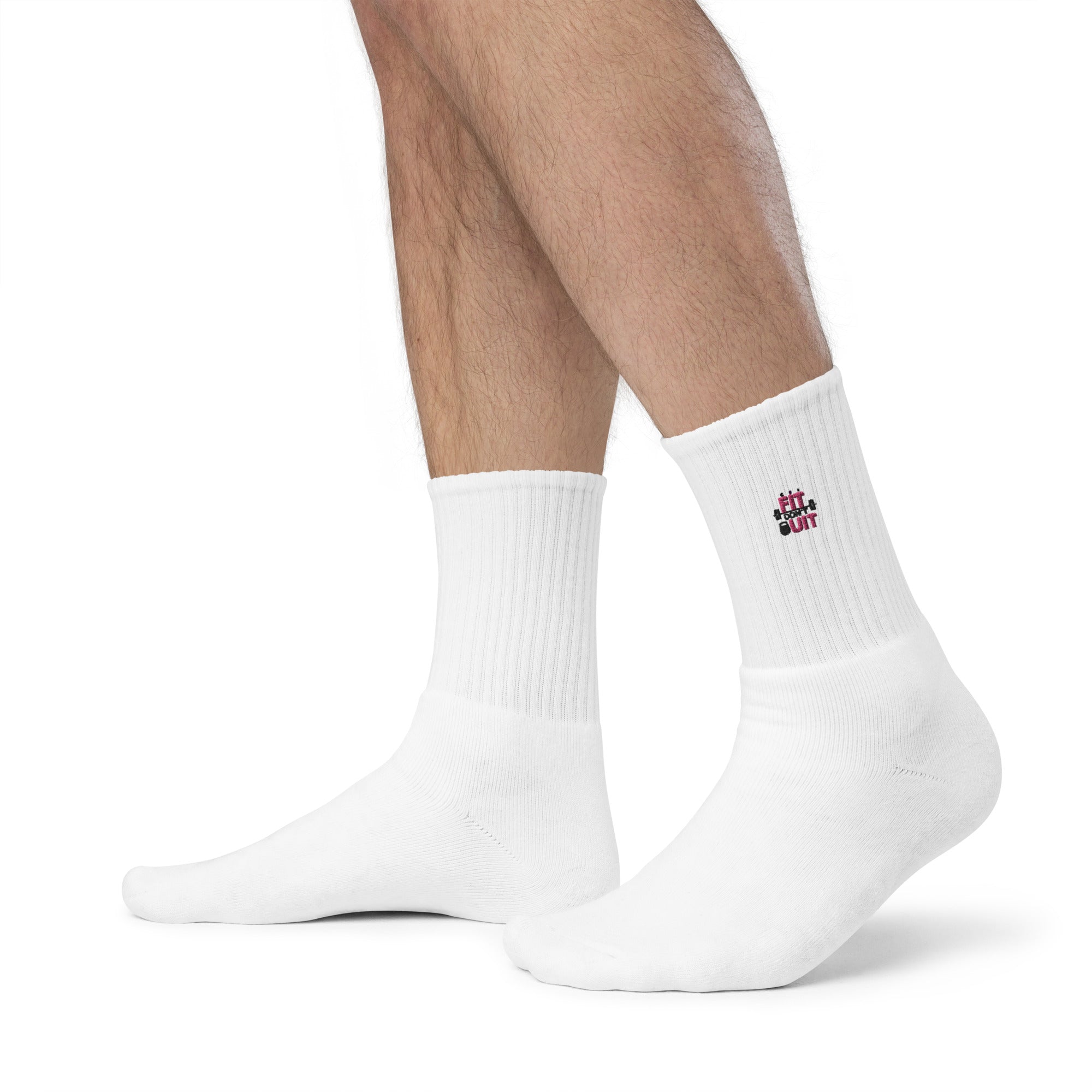 GET FIT DON'T QUIT - Embroidered socks