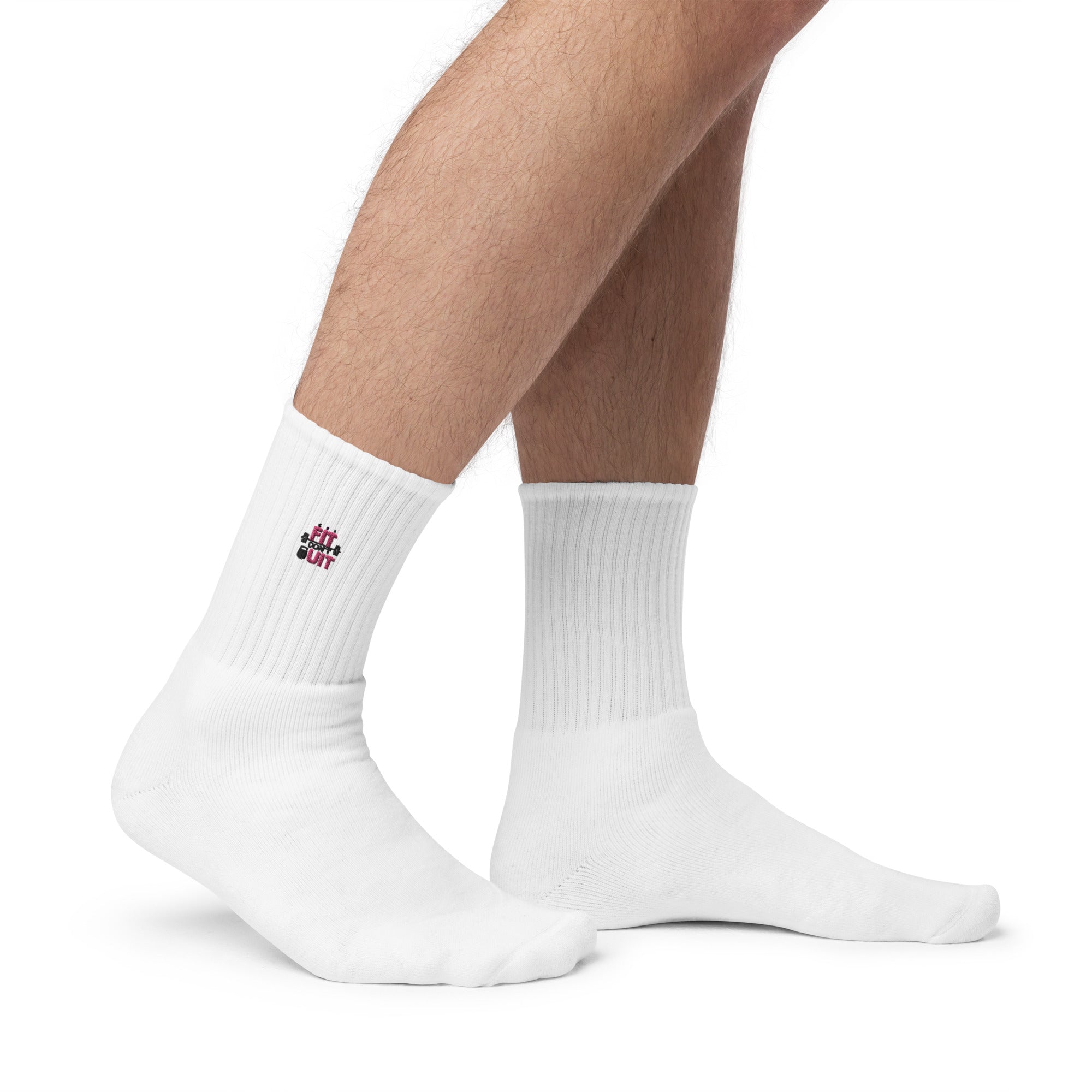 GET FIT DON'T QUIT - Embroidered socks