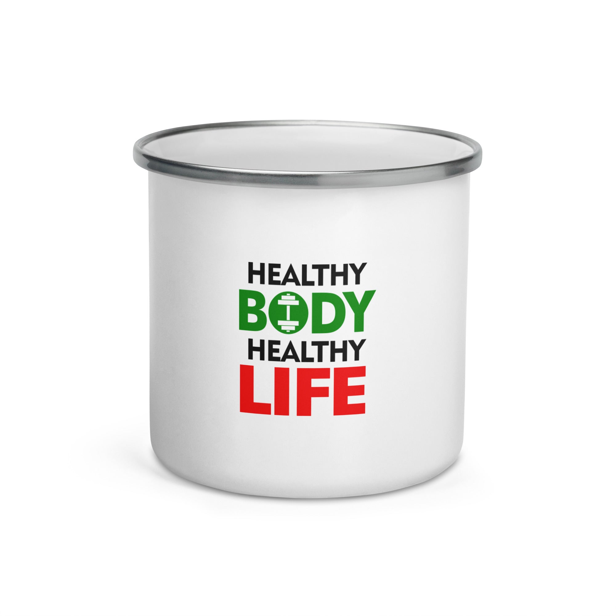 HEALTHY BODY HEALTHY LIFE - Enamel Mug