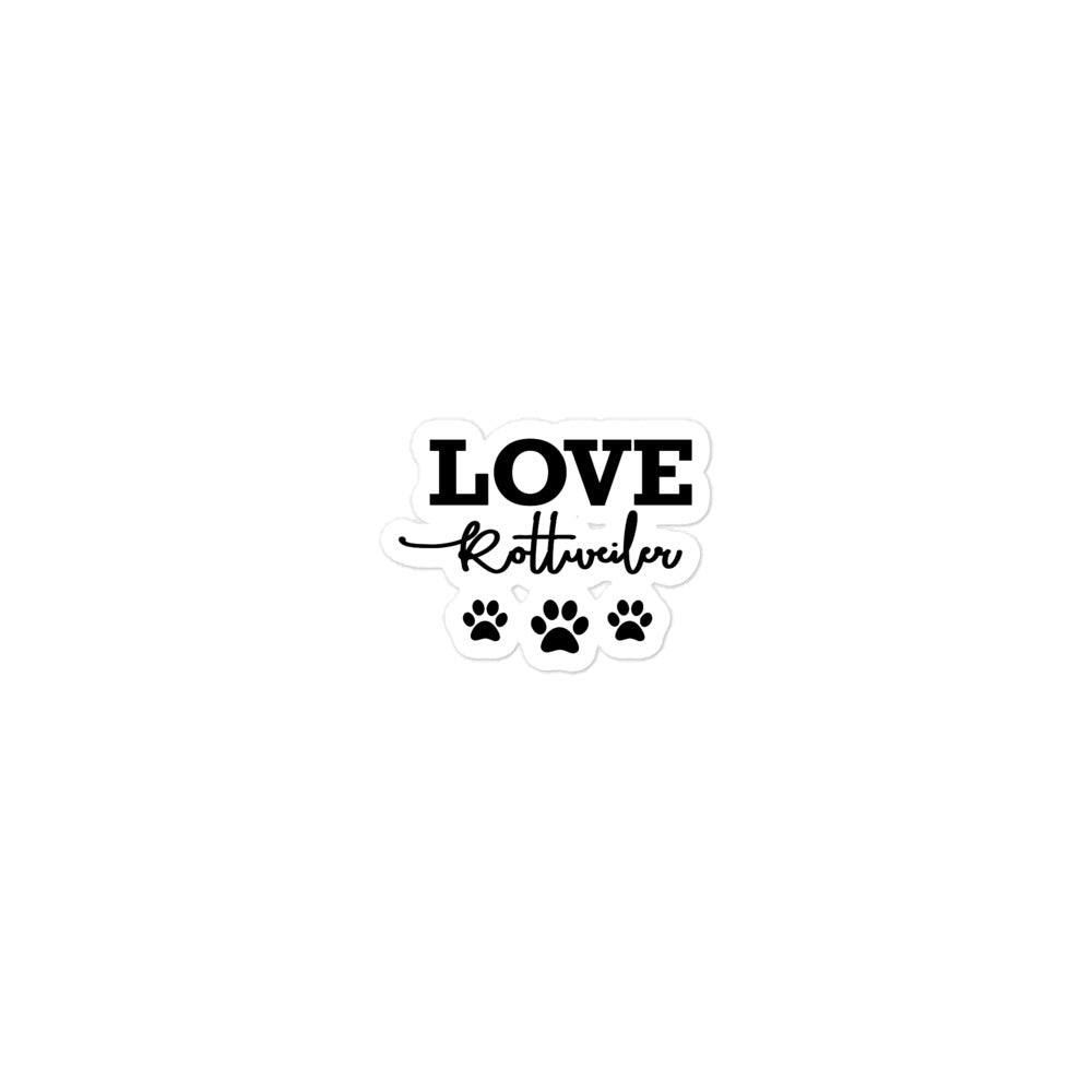 LOVE ROTTWEILER - Bubble-free stickers