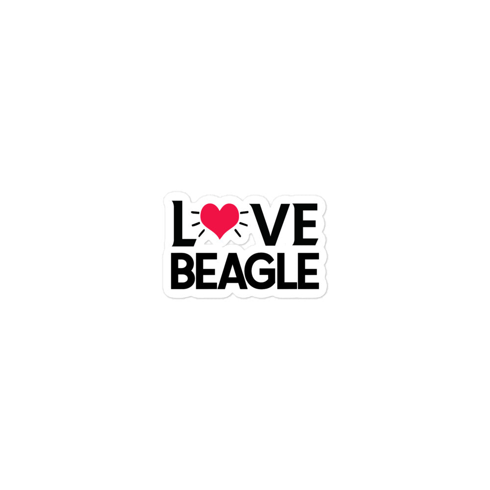 LOVE BEAGLE - Bubble-free stickers