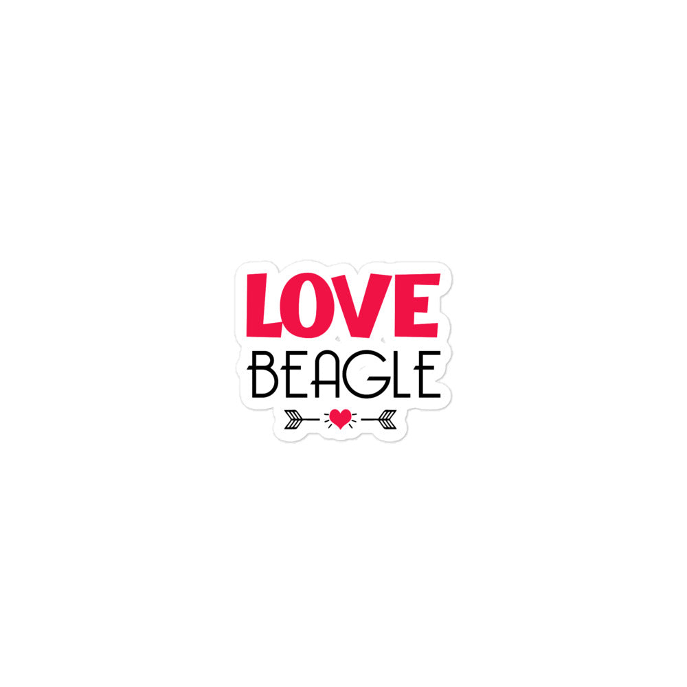 LOVE BEAGLE - Bubble-free stickers