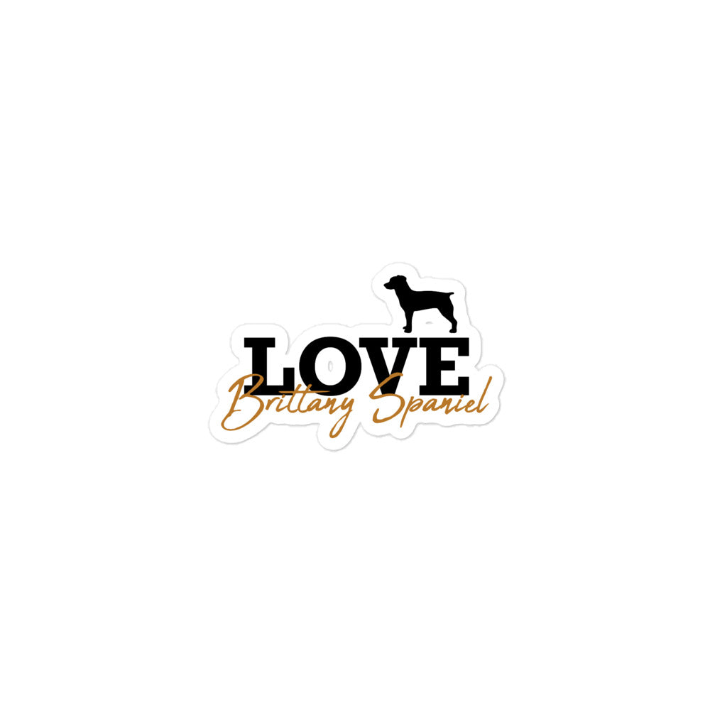 LOVE BRITTANY SPANIEL - Bubble-free stickers