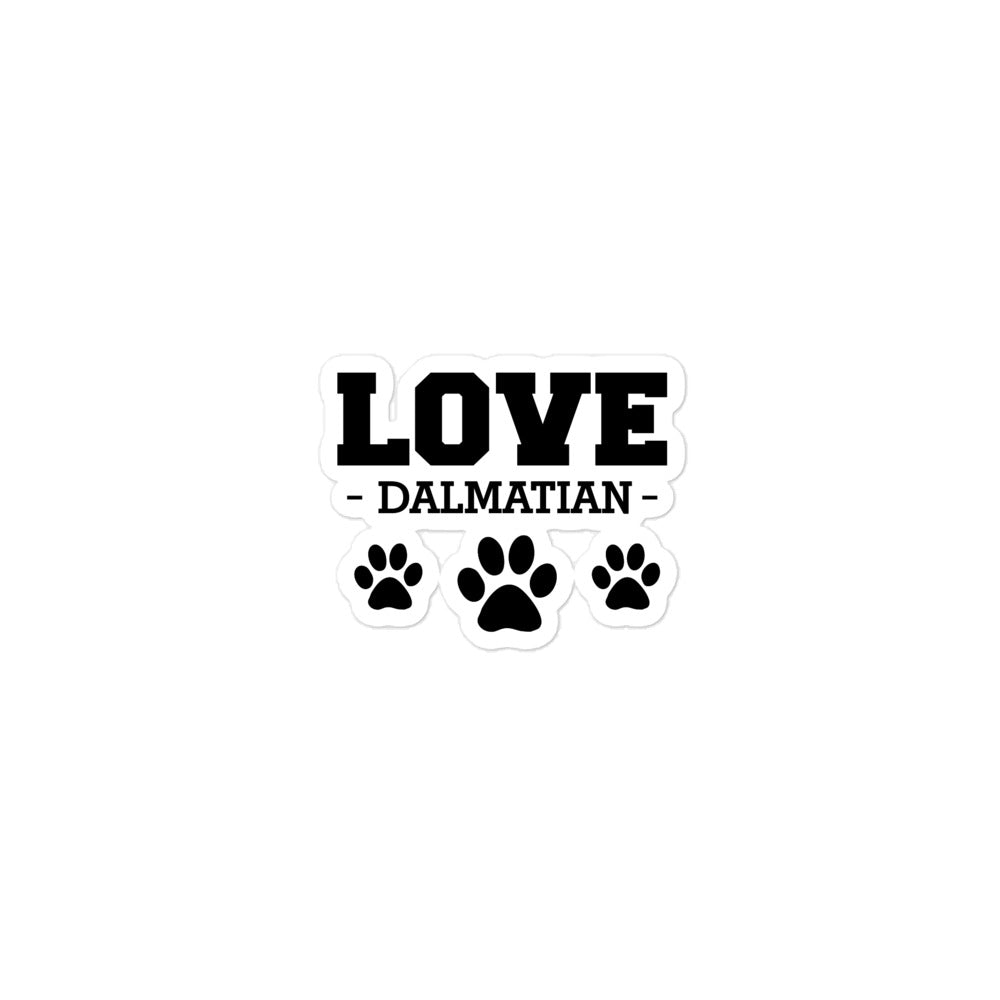 LOVE DALMATIAN - Bubble-free stickers