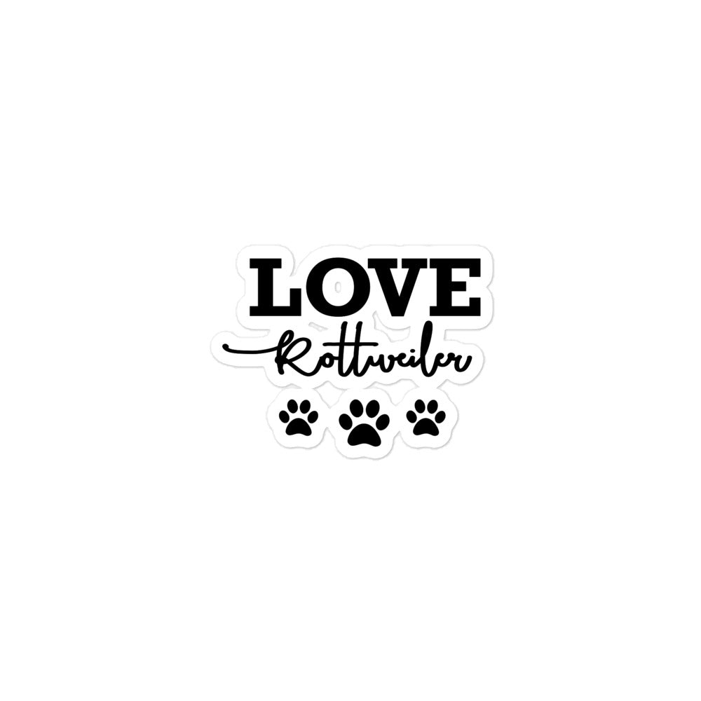 LOVE ROTTWEILER - Bubble-free stickers