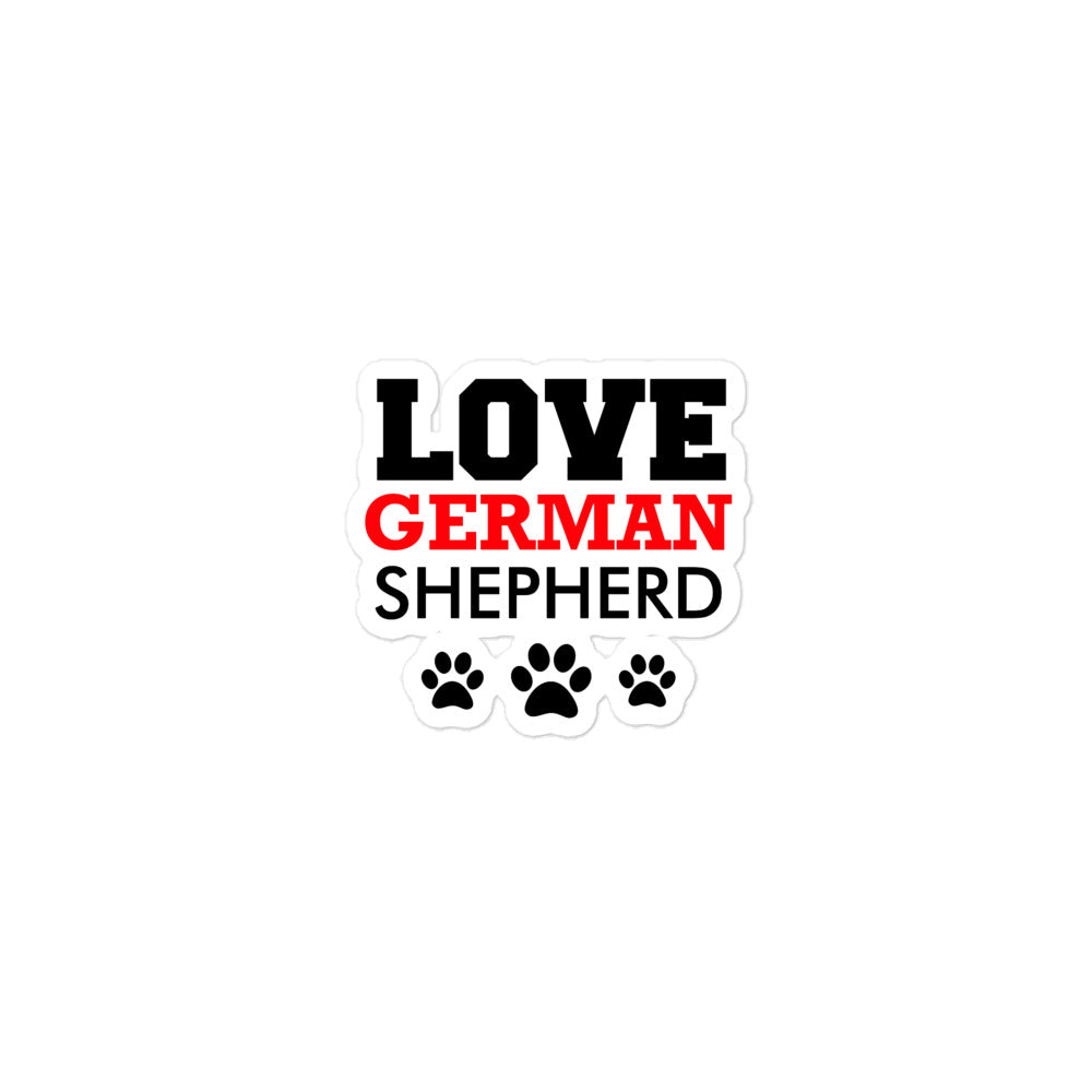 LOVE GERMAN SHEPHERD - Bubble-free stickers