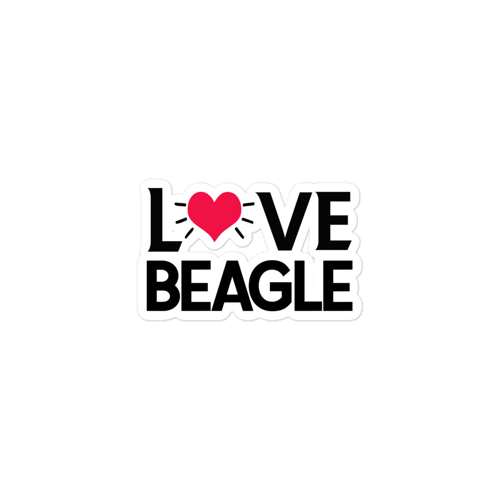 LOVE BEAGLE - Bubble-free stickers