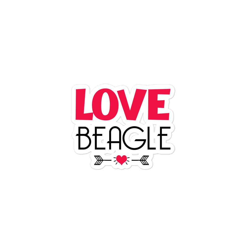 LOVE BEAGLE - Bubble-free stickers