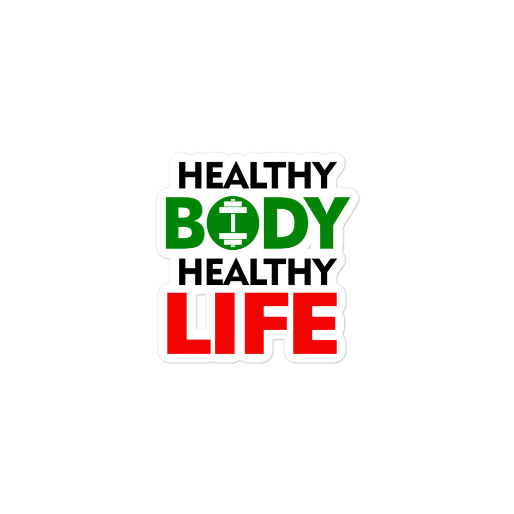 HEALTHY BODY HEALTHY LIFE - Bubble-free stickers