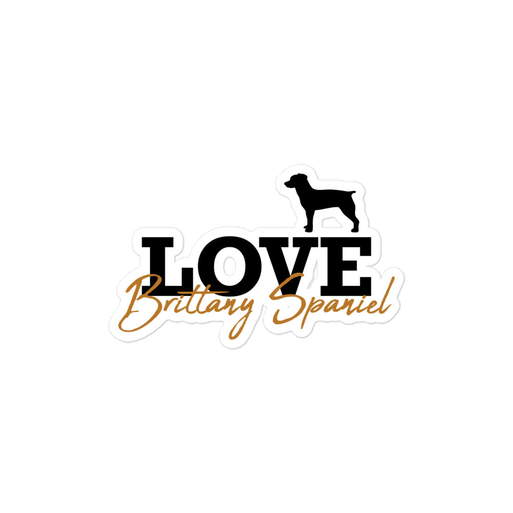 LOVE BRITTANY SPANIEL - Bubble-free stickers