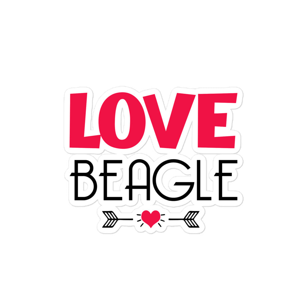 LOVE BEAGLE - Bubble-free stickers