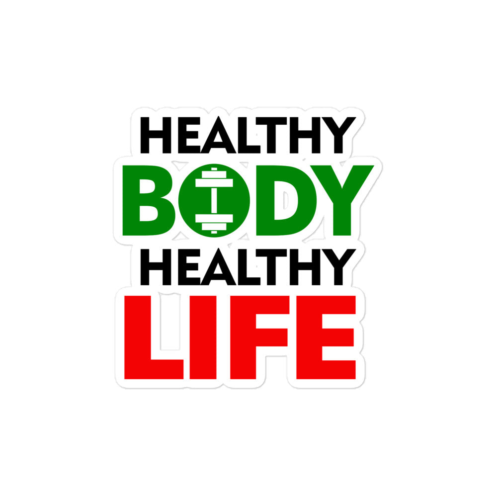 HEALTHY BODY HEALTHY LIFE - Bubble-free stickers