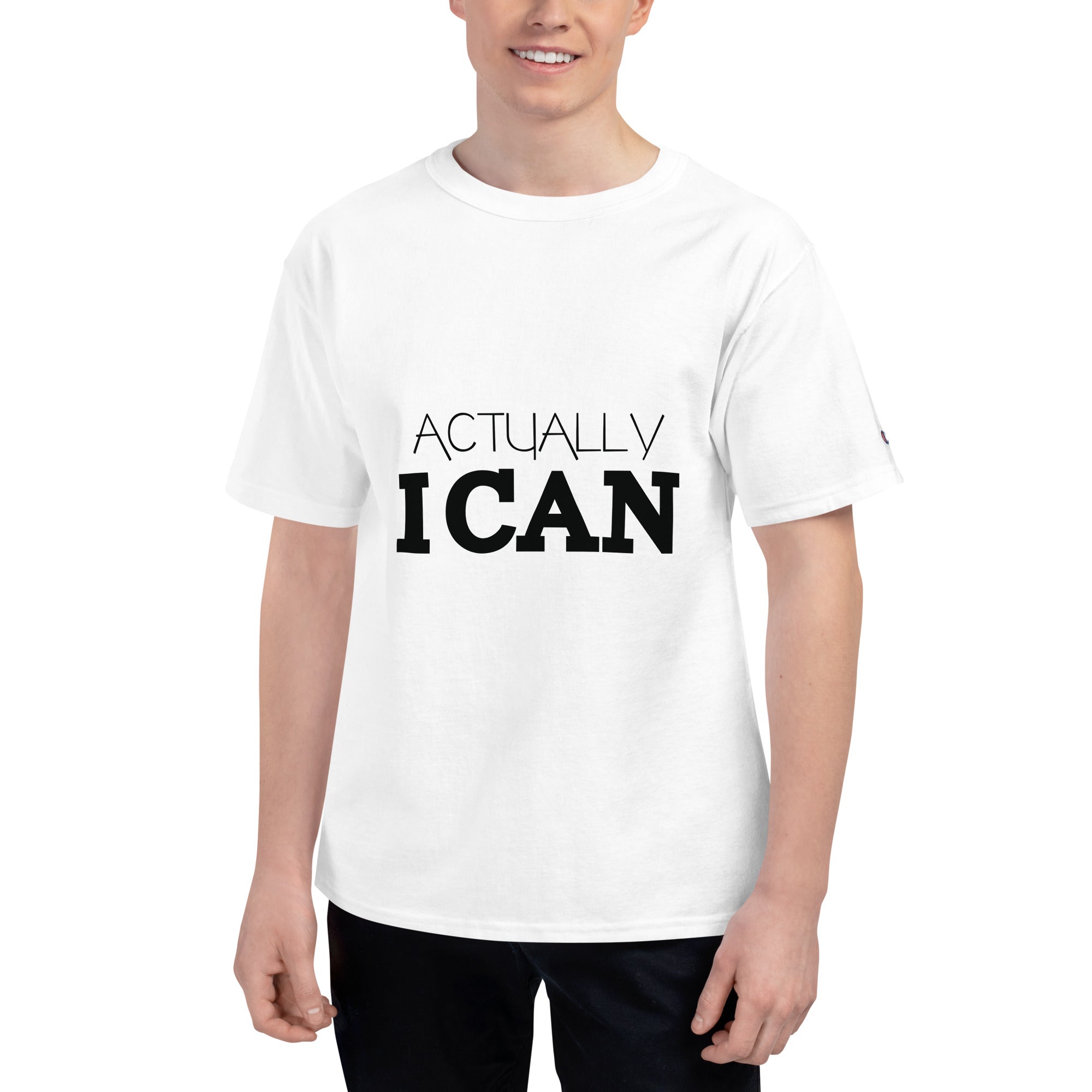 ACTUALLY I CAN - Men's Champion T-Shirt