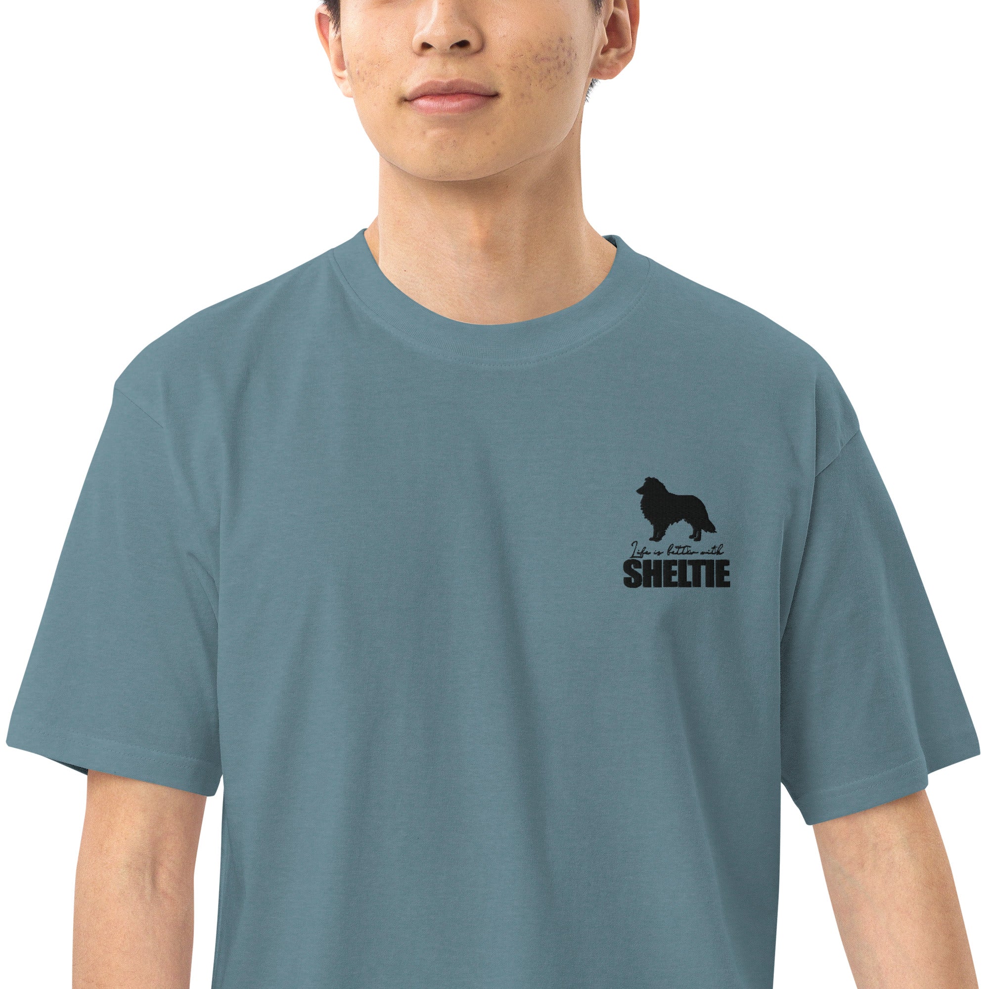 LIFE IS BETTER WITH SHELTIE - Men’s premium heavyweight tee