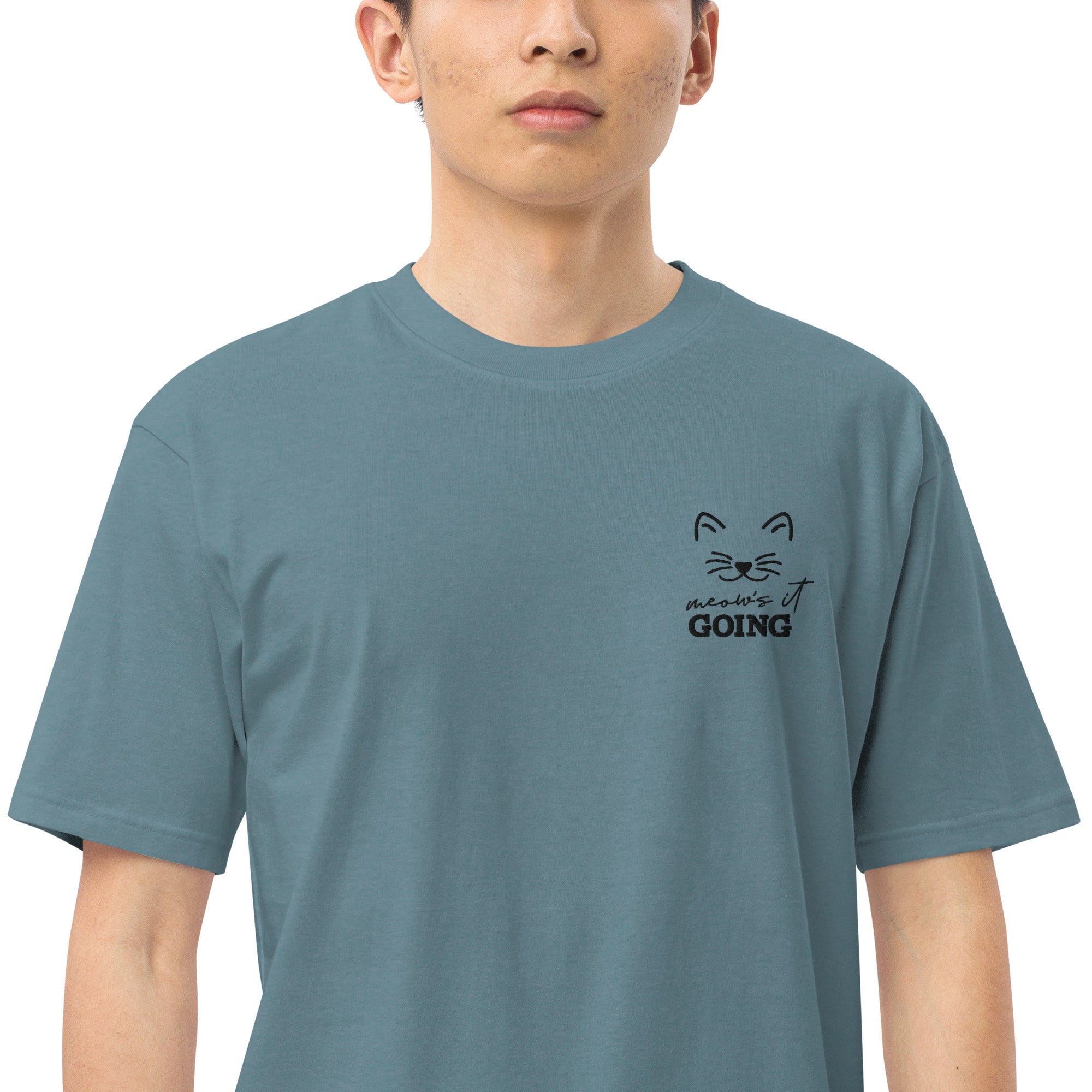 MEOW'S IT GOING - Men’s premium heavyweight tee