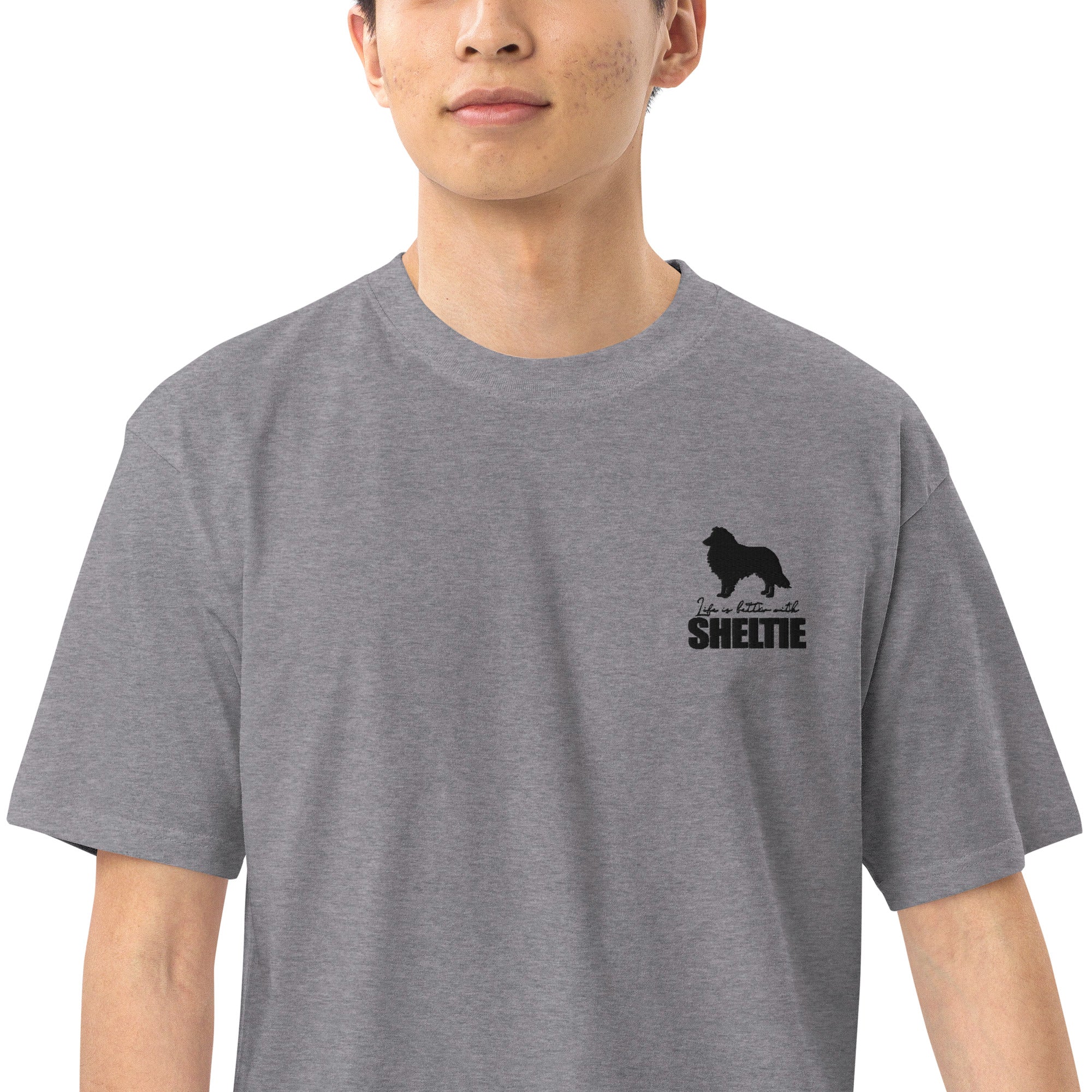 LIFE IS BETTER WITH SHELTIE - Men’s premium heavyweight tee