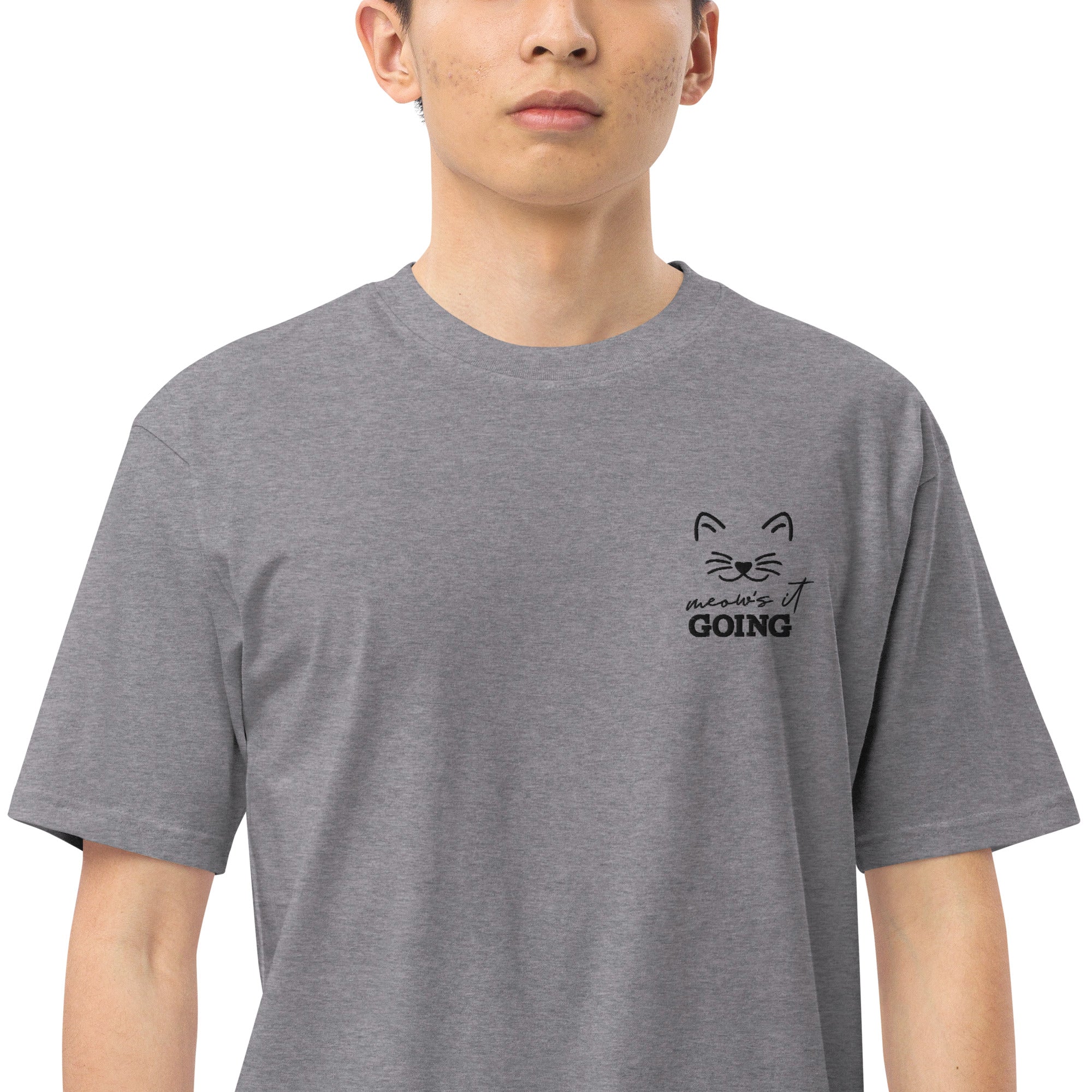 MEOW'S IT GOING - Men’s premium heavyweight tee