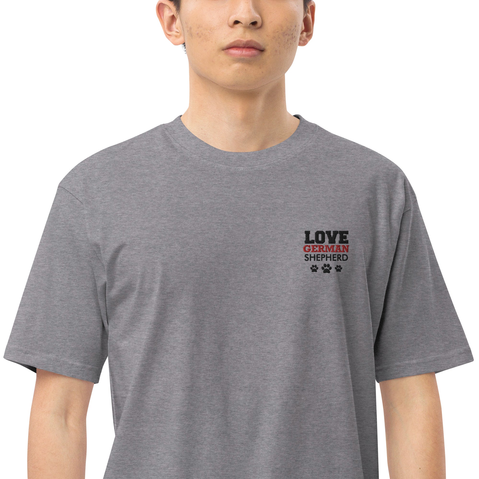 LOVE GERMAN SHEPHERD - Men’s premium heavyweight tee