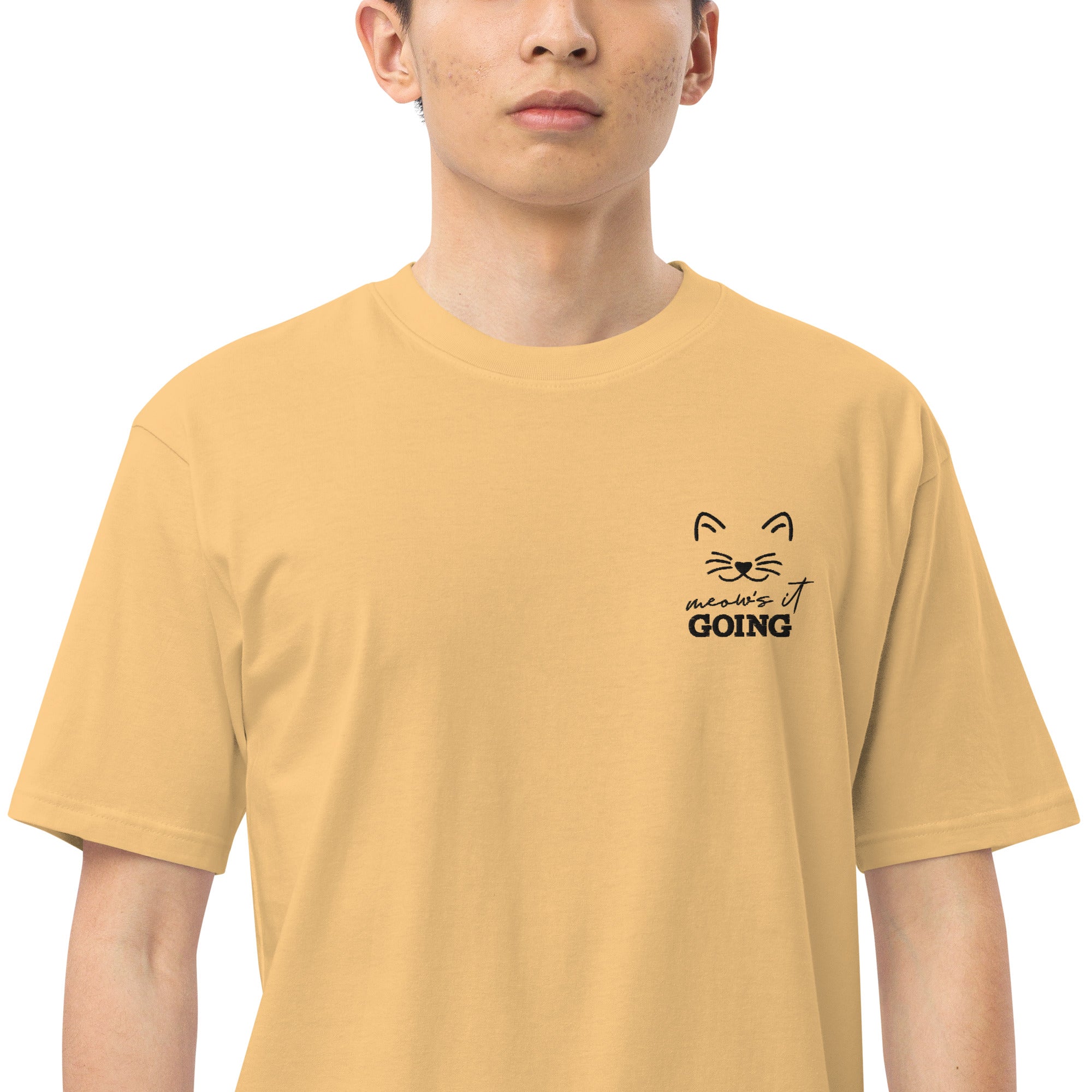 MEOW'S IT GOING - Men’s premium heavyweight tee