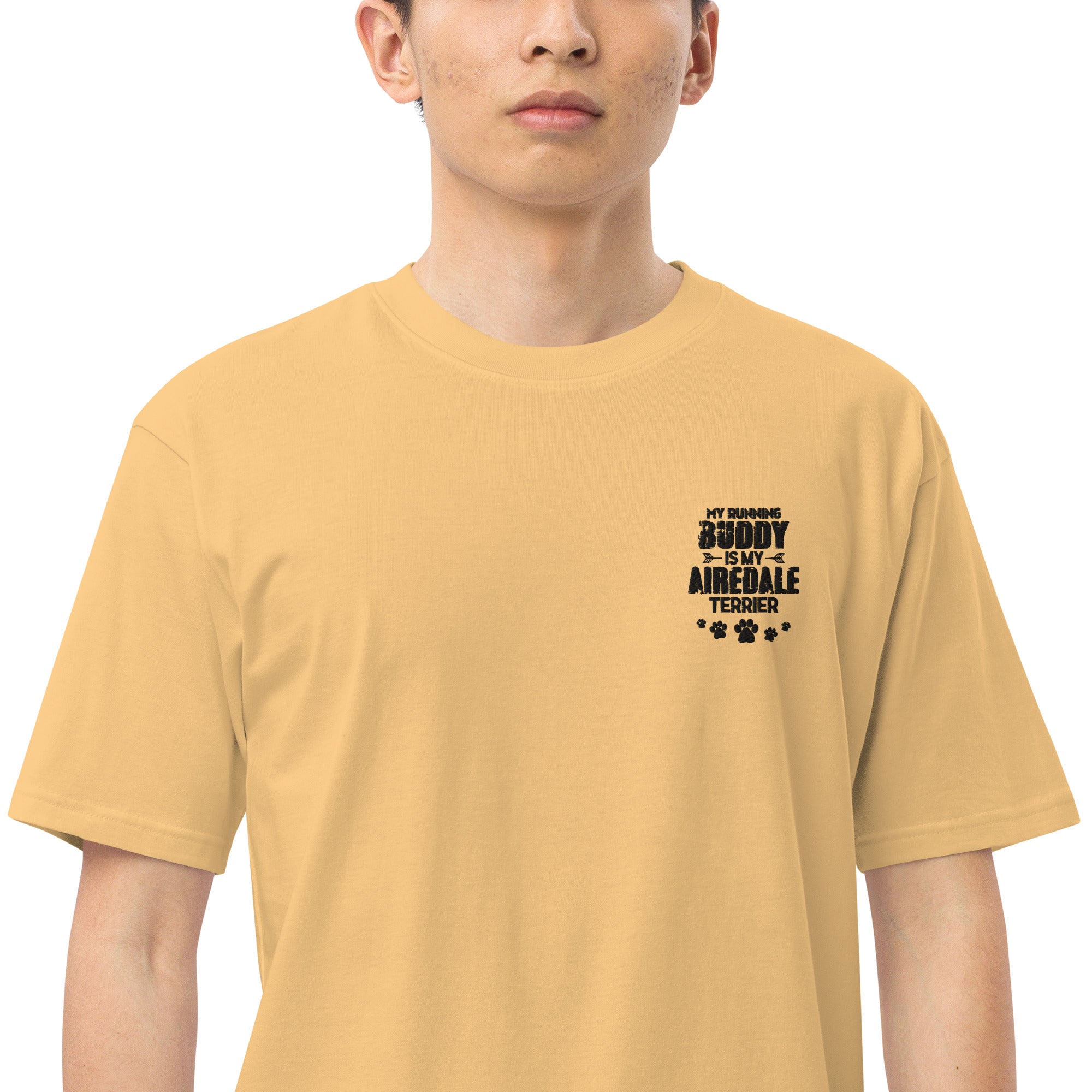AIREDALE TERRIER - Men’s premium heavyweight tee