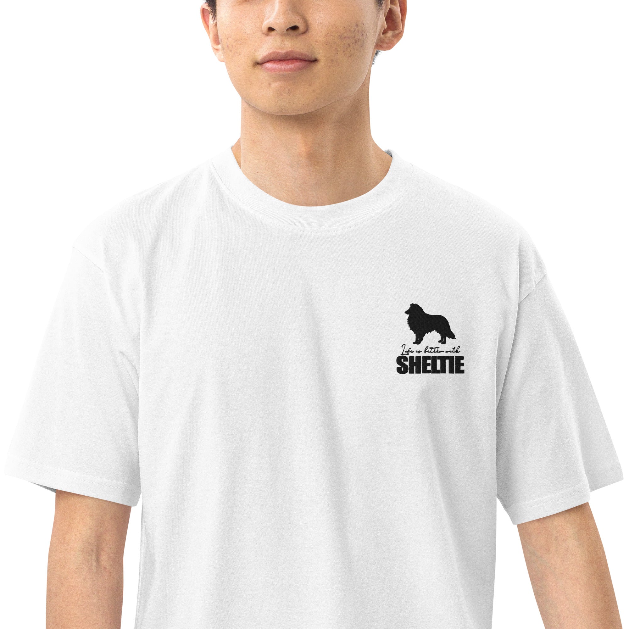 LIFE IS BETTER WITH SHELTIE - Men’s premium heavyweight tee