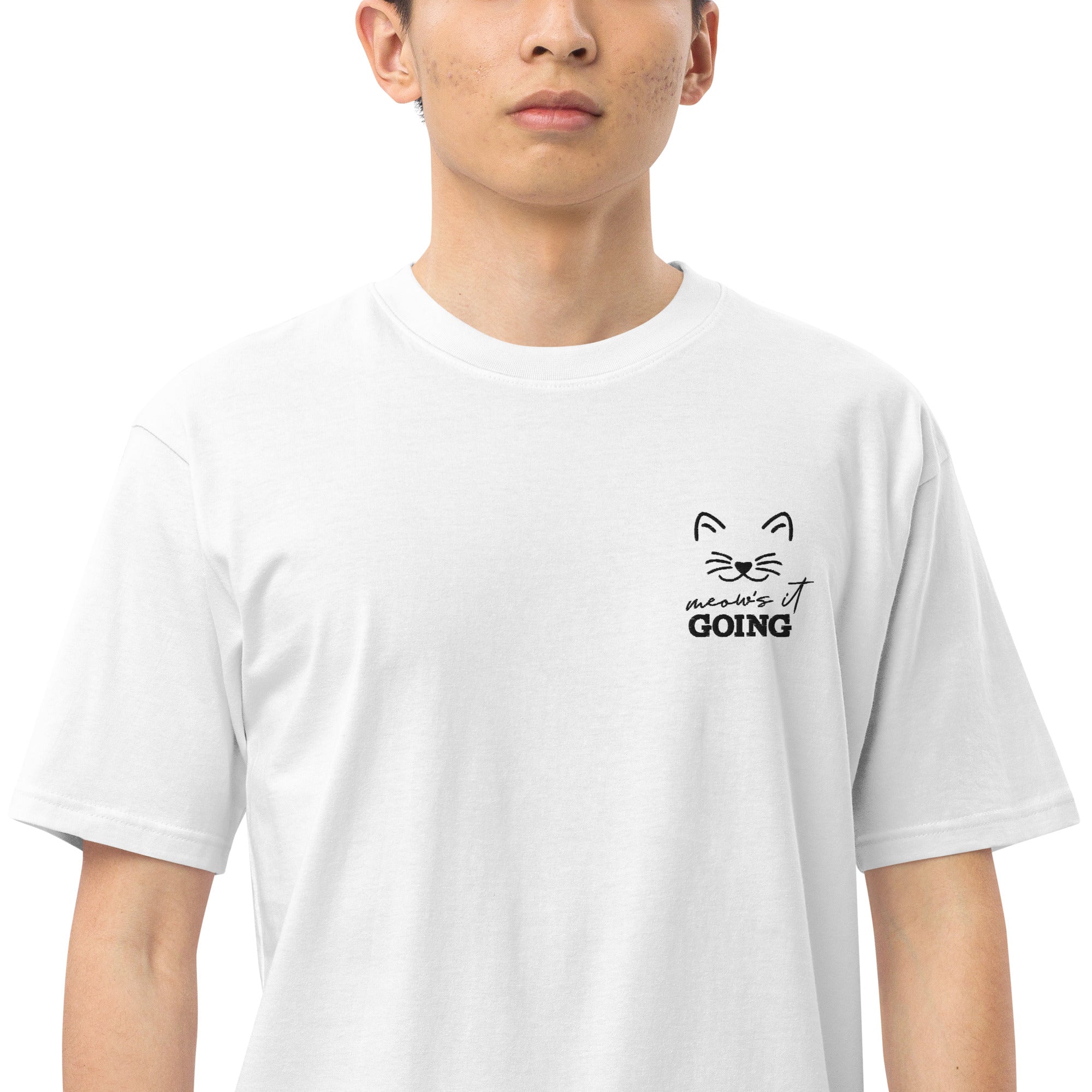 MEOW'S IT GOING - Men’s premium heavyweight tee