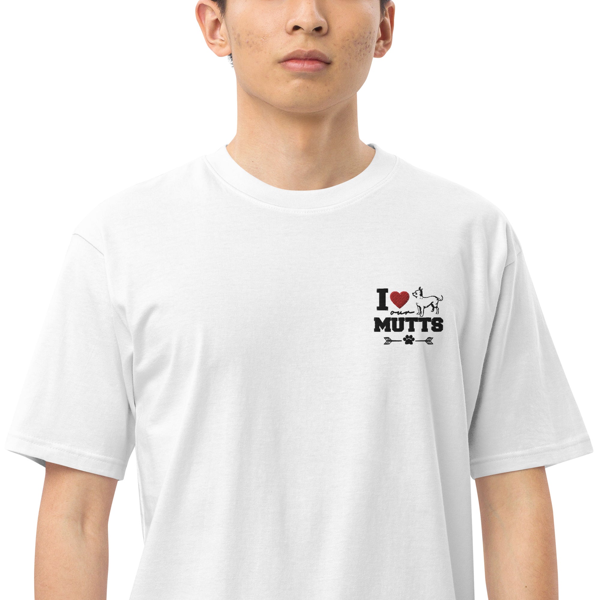 I LOVE OUR MUTTS - Men’s premium heavyweight tee