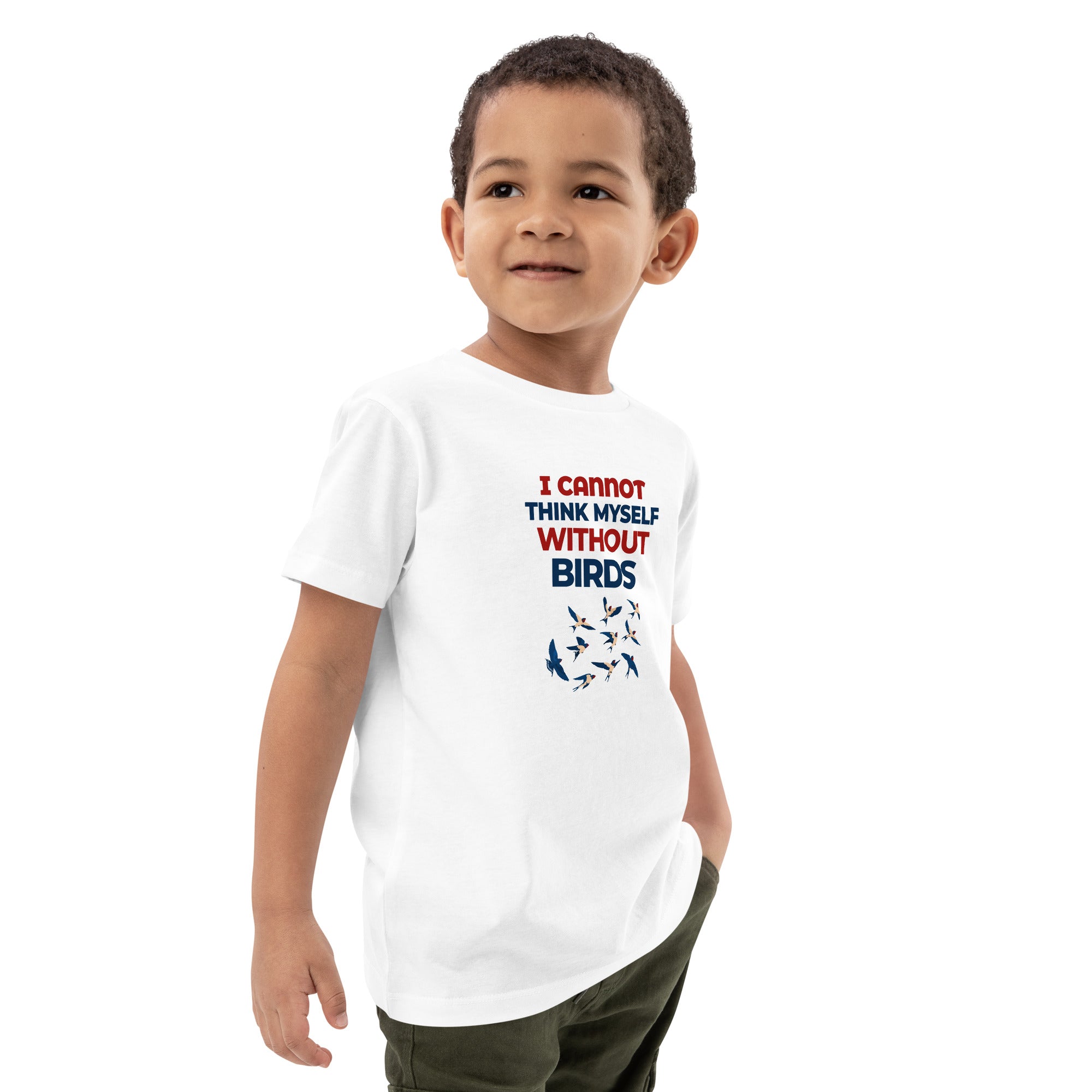 I CANNOT THINK MYSELF WITHOUT BIRDS - Organic cotton kids t-shirt