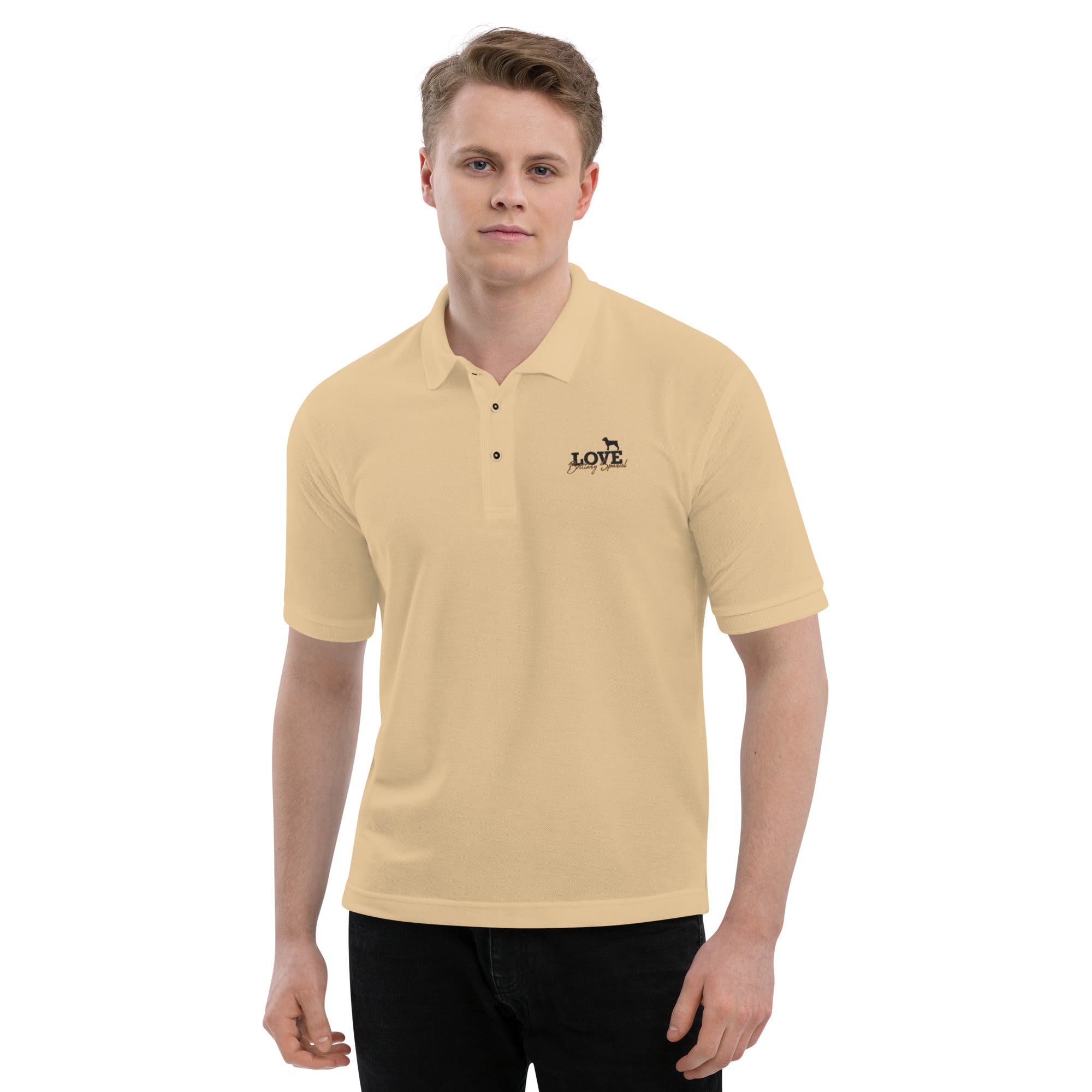 LOVE BRITTANY SPANIEL - Men's Premium Polo