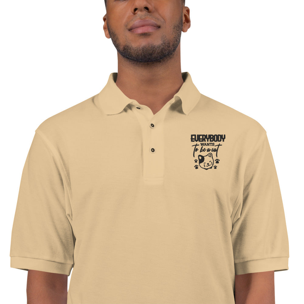 EVERYBODY WANTS TO BE A CAT - Men's Premium Polo