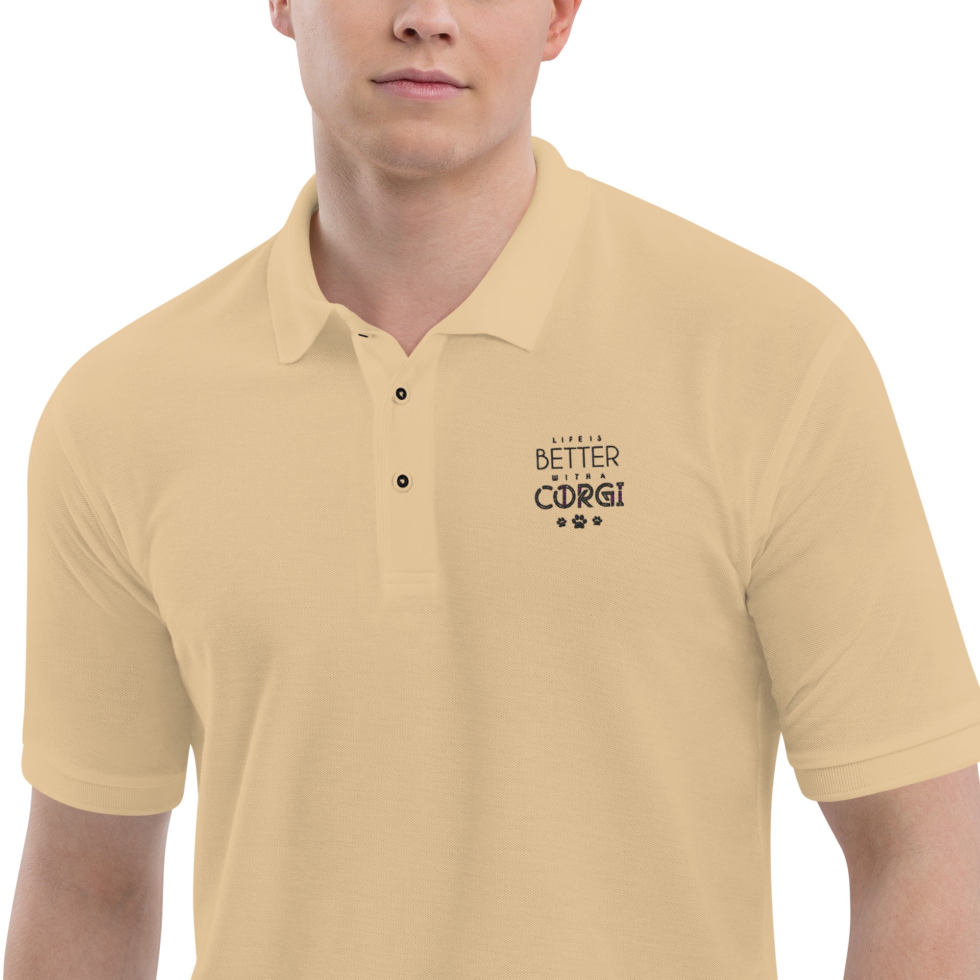 LIFE IS BETTER WITH A CORGI - Men's Premium Polo