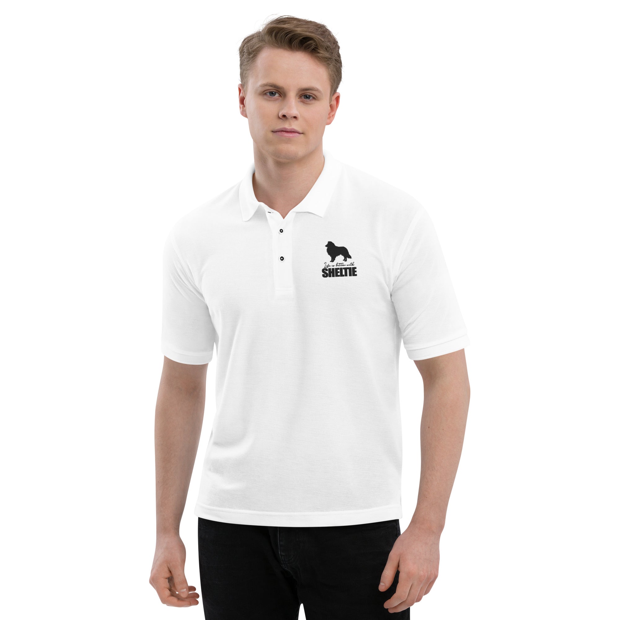 LIFE IS BETTER WITH SHELTIE - Men's Premium Polo