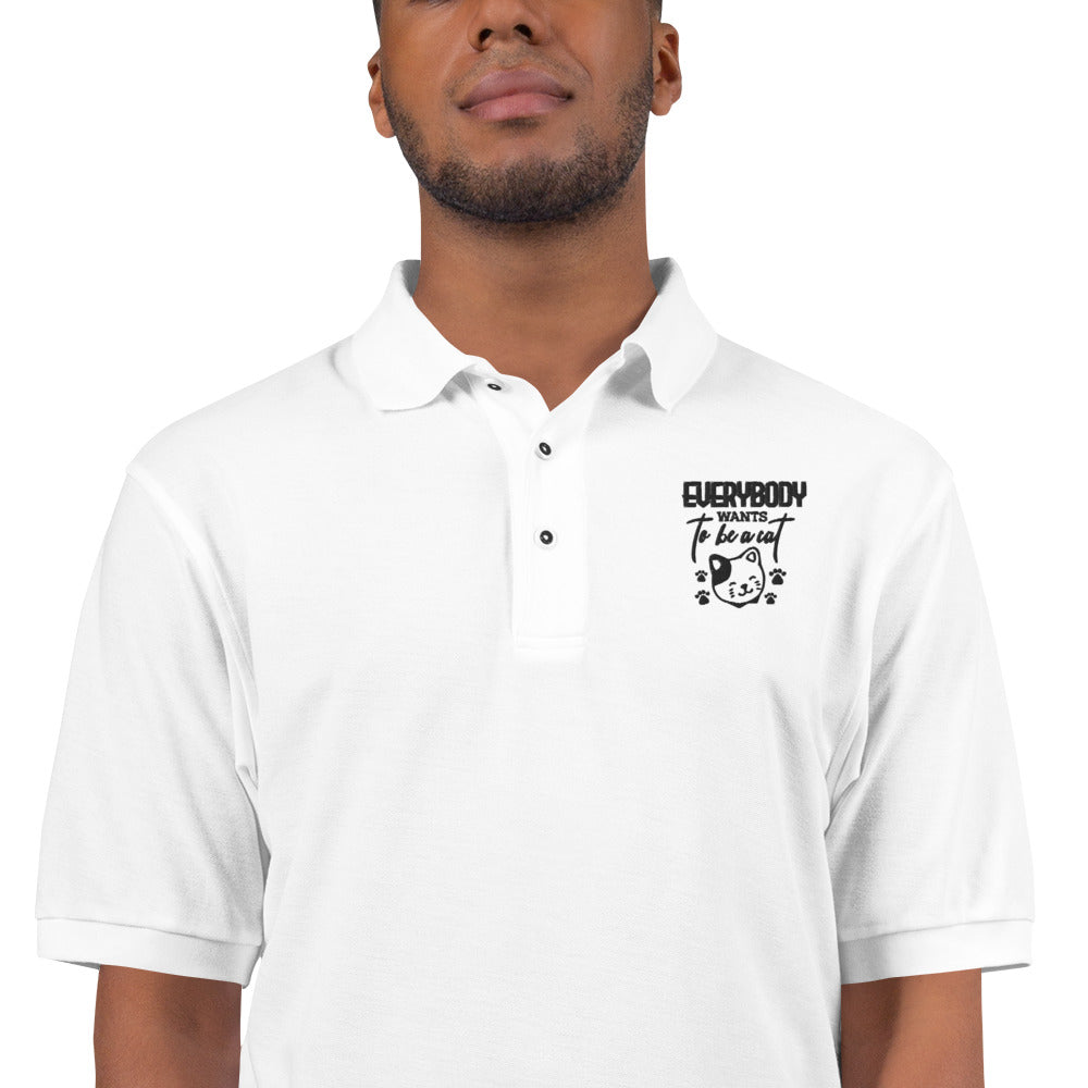 EVERYBODY WANTS TO BE A CAT - Men's Premium Polo