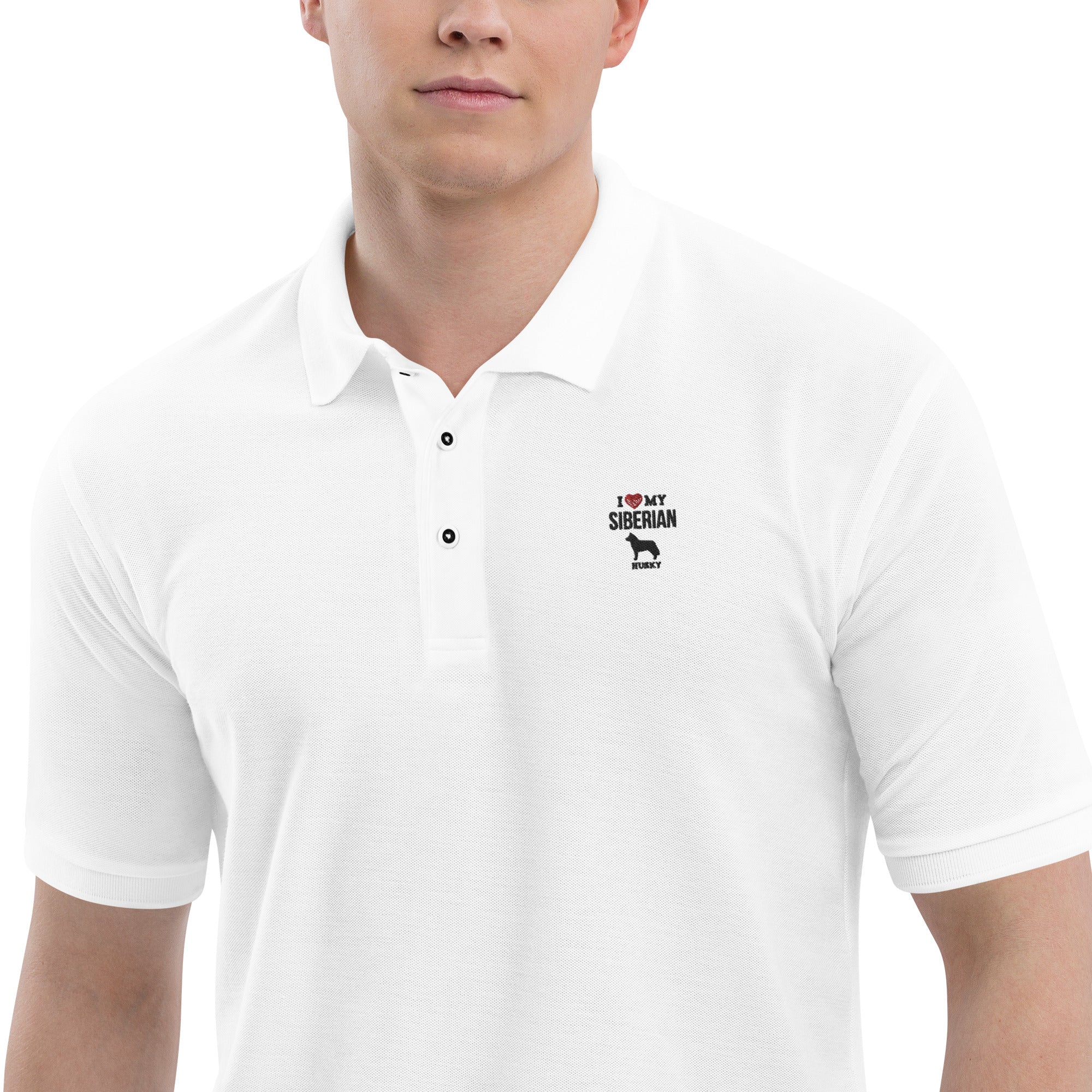 I LOVE MY SIBERIAN HUSKY - Men's Premium Polo