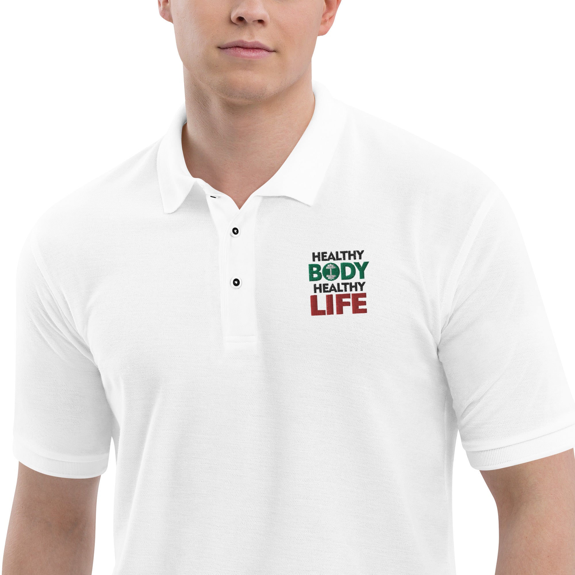 HEALTHY BODY HEALTHY LIFE - Men's Premium Polo