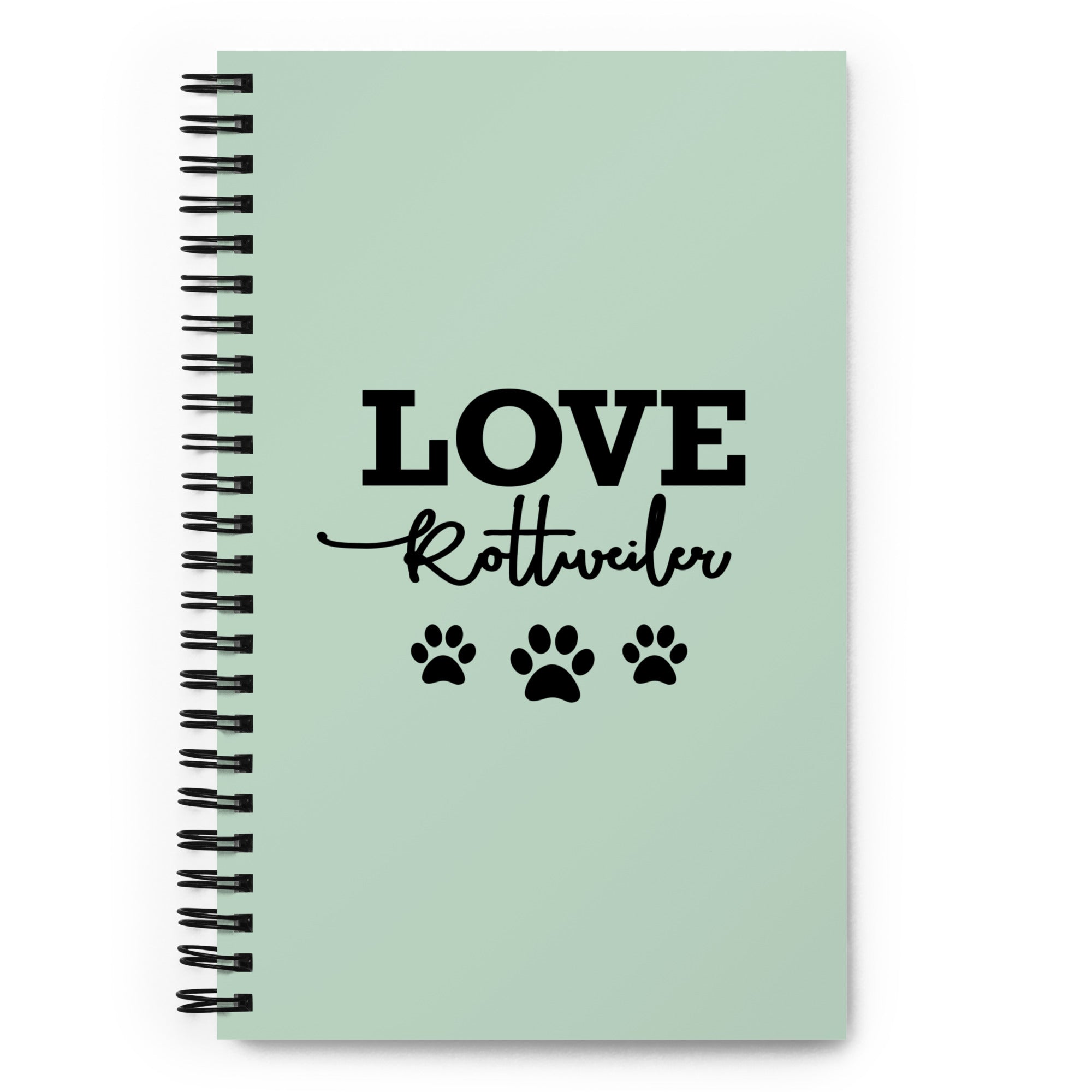 LOVE ROTTWEILER - Spiral notebook