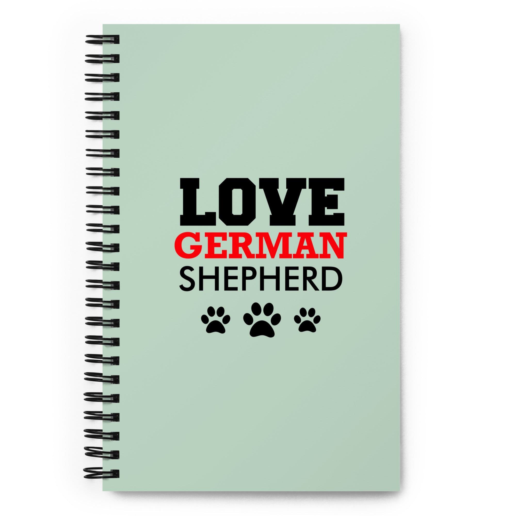 LOVE GERMAN SHEPHERD - Spiral notebook