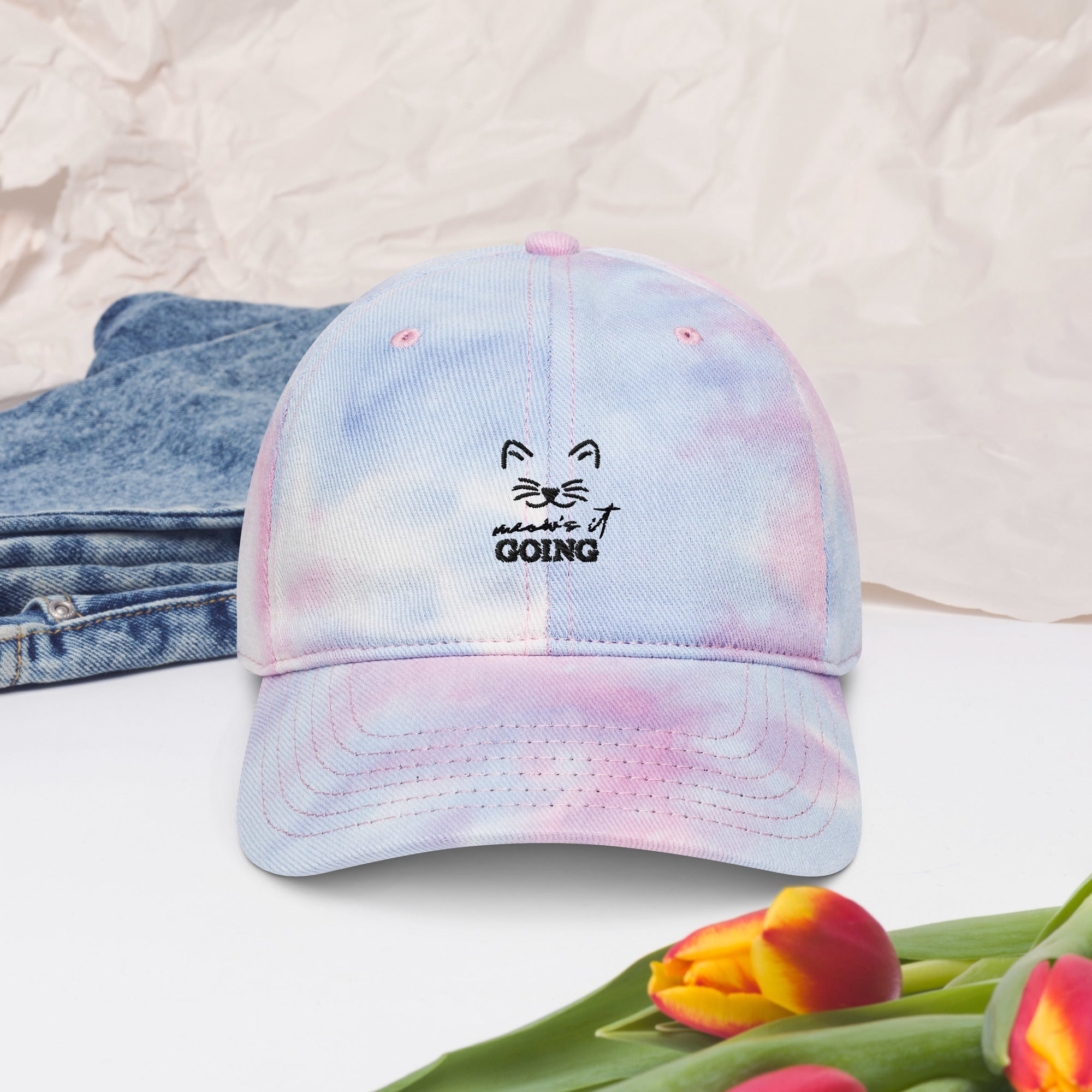 MEOW'S IT GOING - Tie dye hat