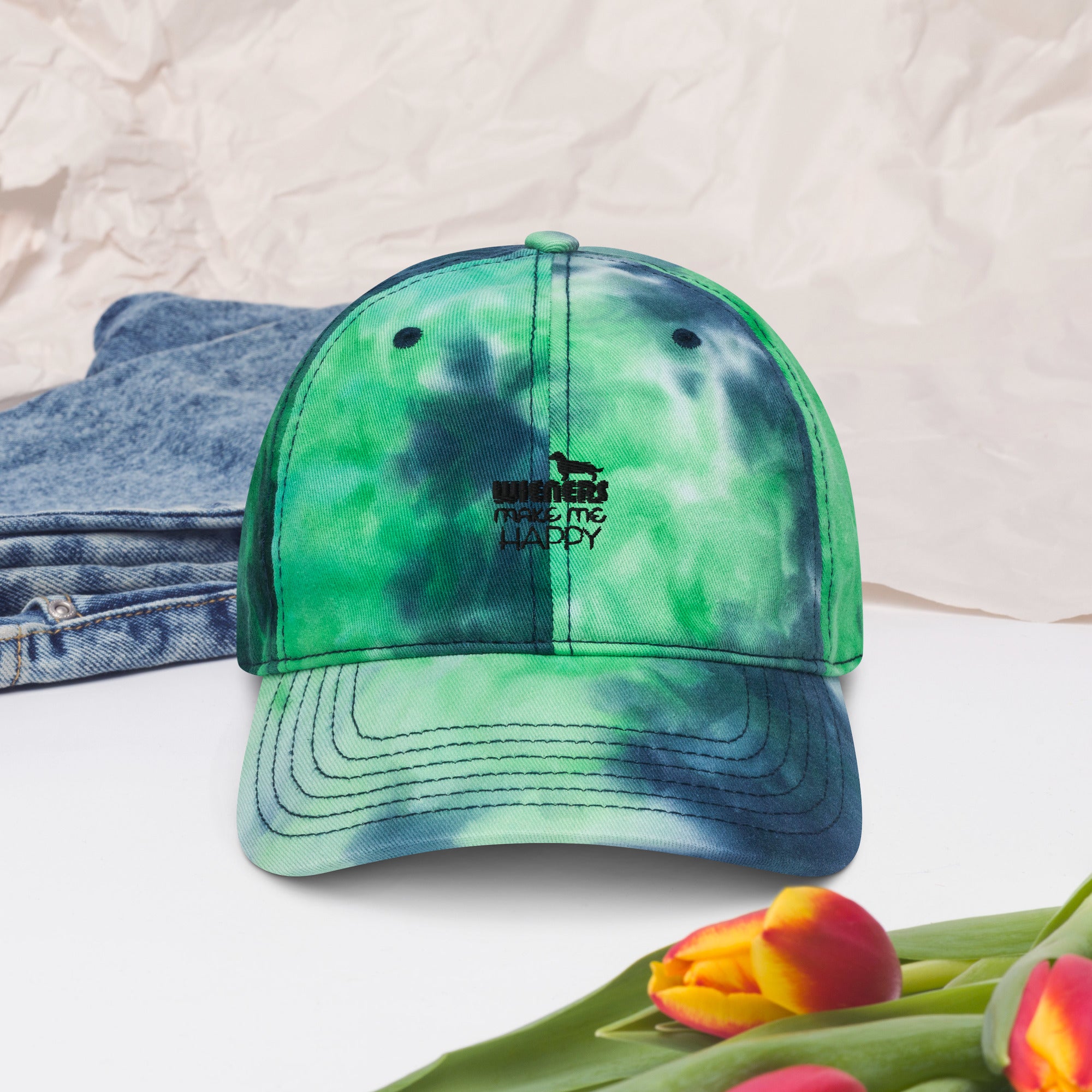 WIENERS MAKE ME HAPPY - Tie dye hat